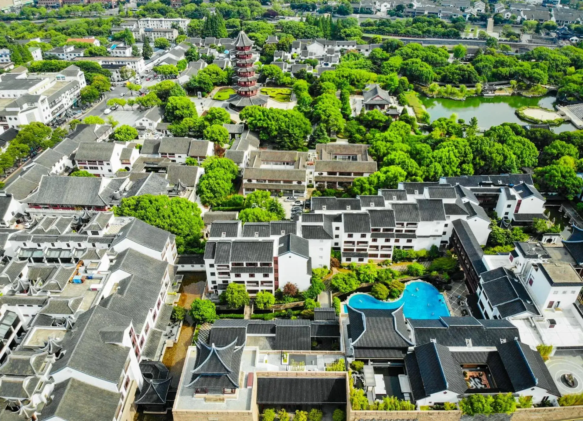 Bird's eye view, Bird's-eye View in Pan Pacific Suzhou