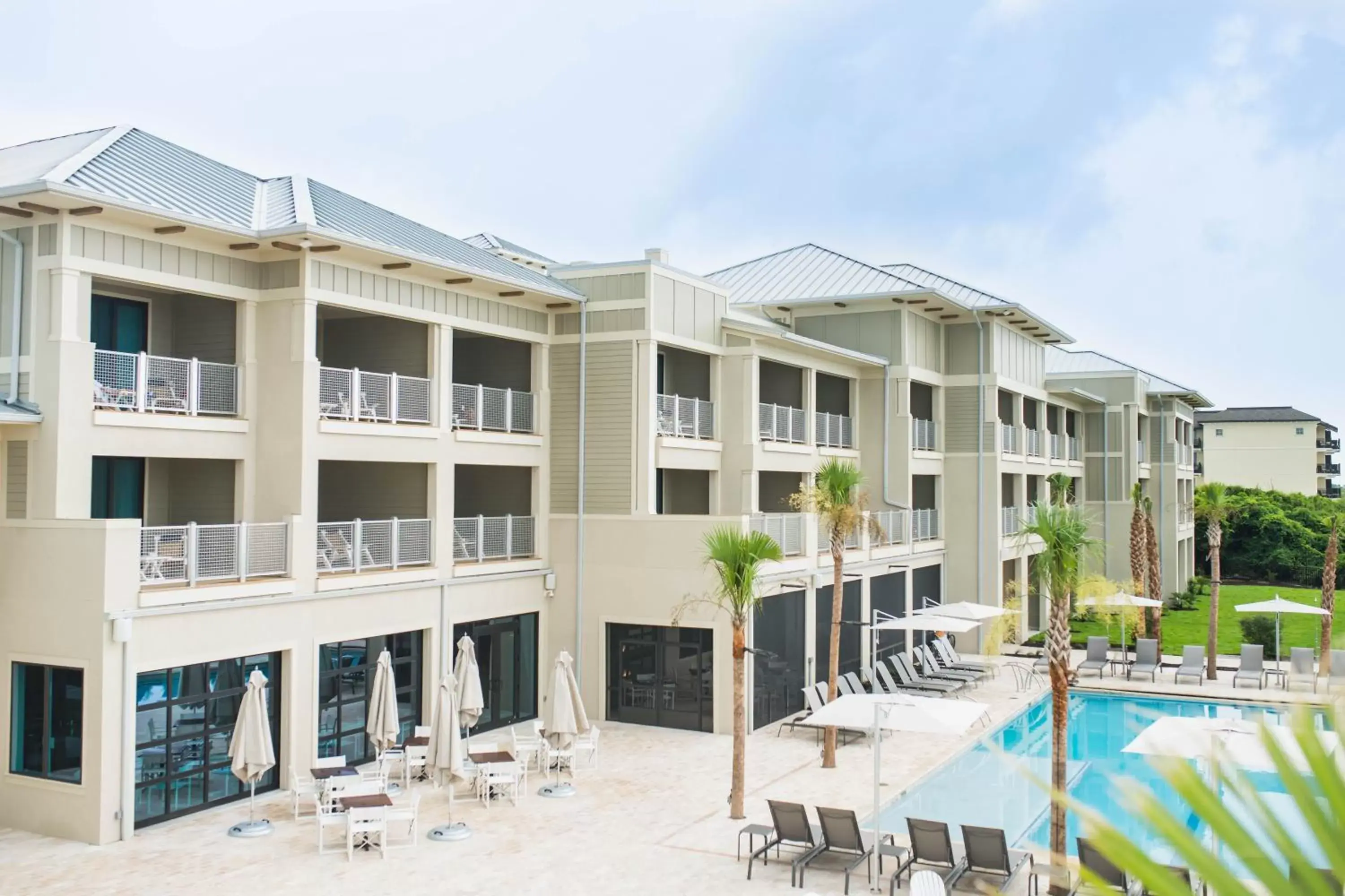 Pool view, Property Building in Jekyll Ocean Club Resort