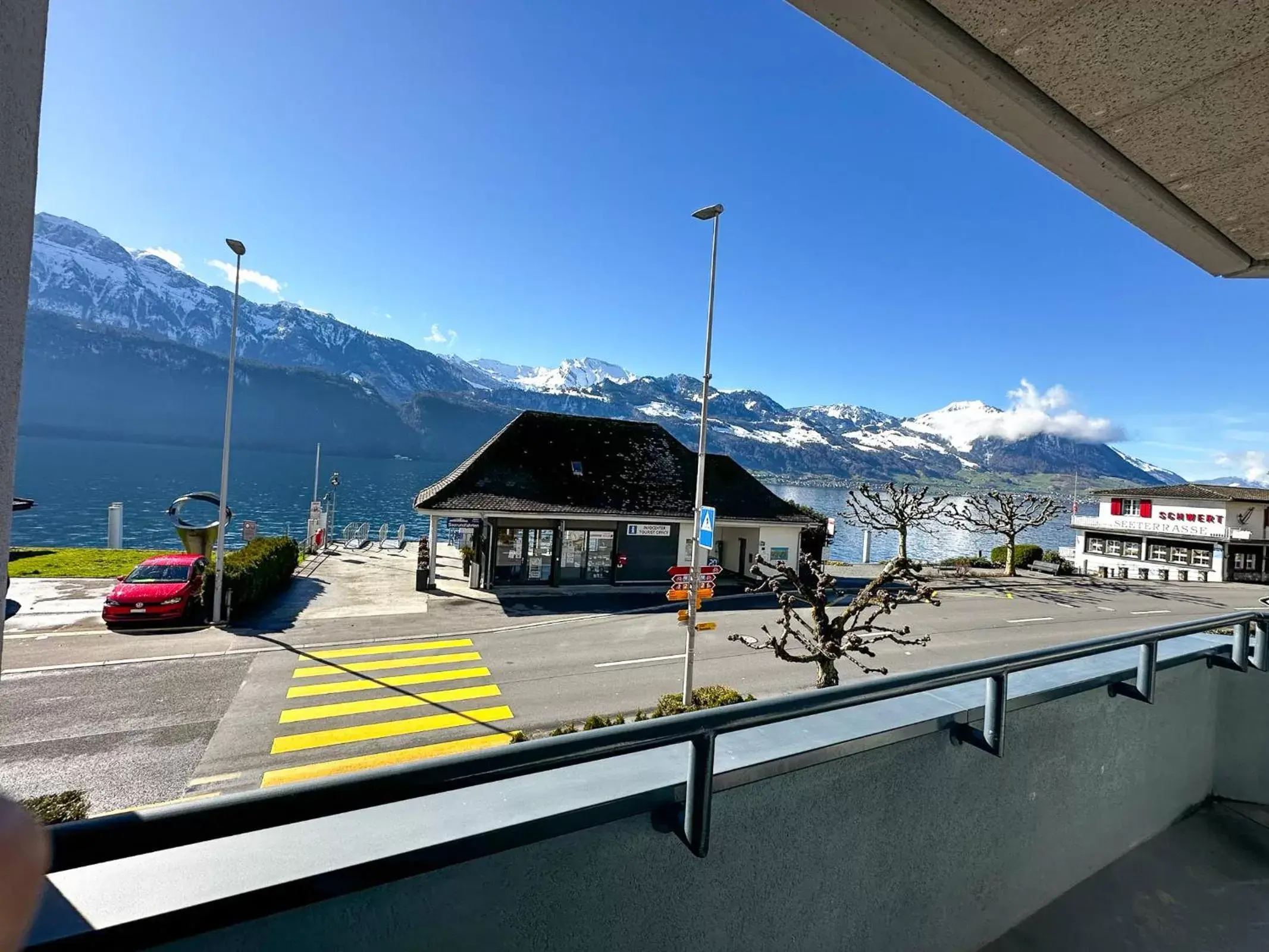 Day, Winter in Seehotel Riviera at Lake Lucerne