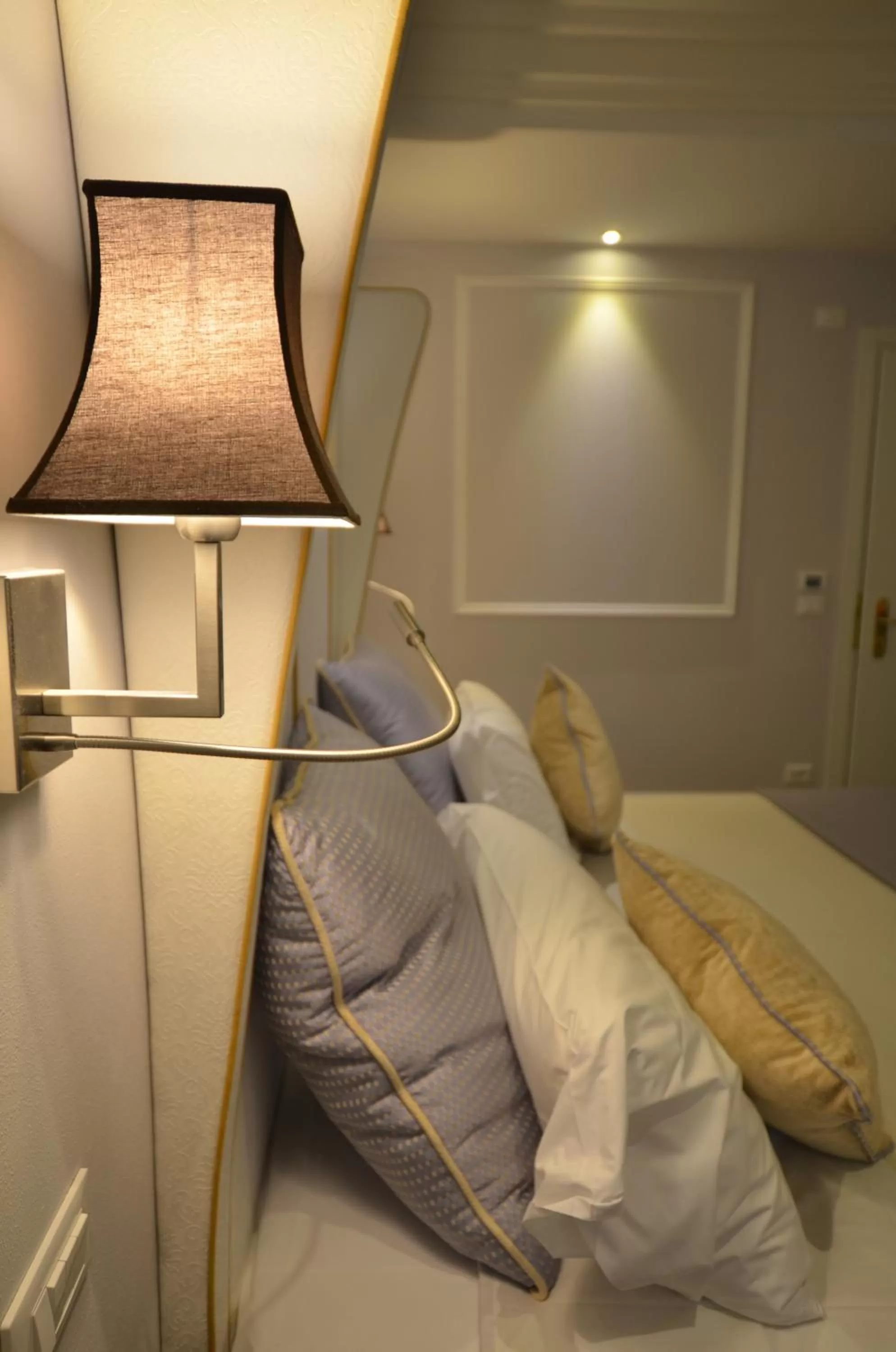 Decorative detail, Bed in Hotel Campo Marzio