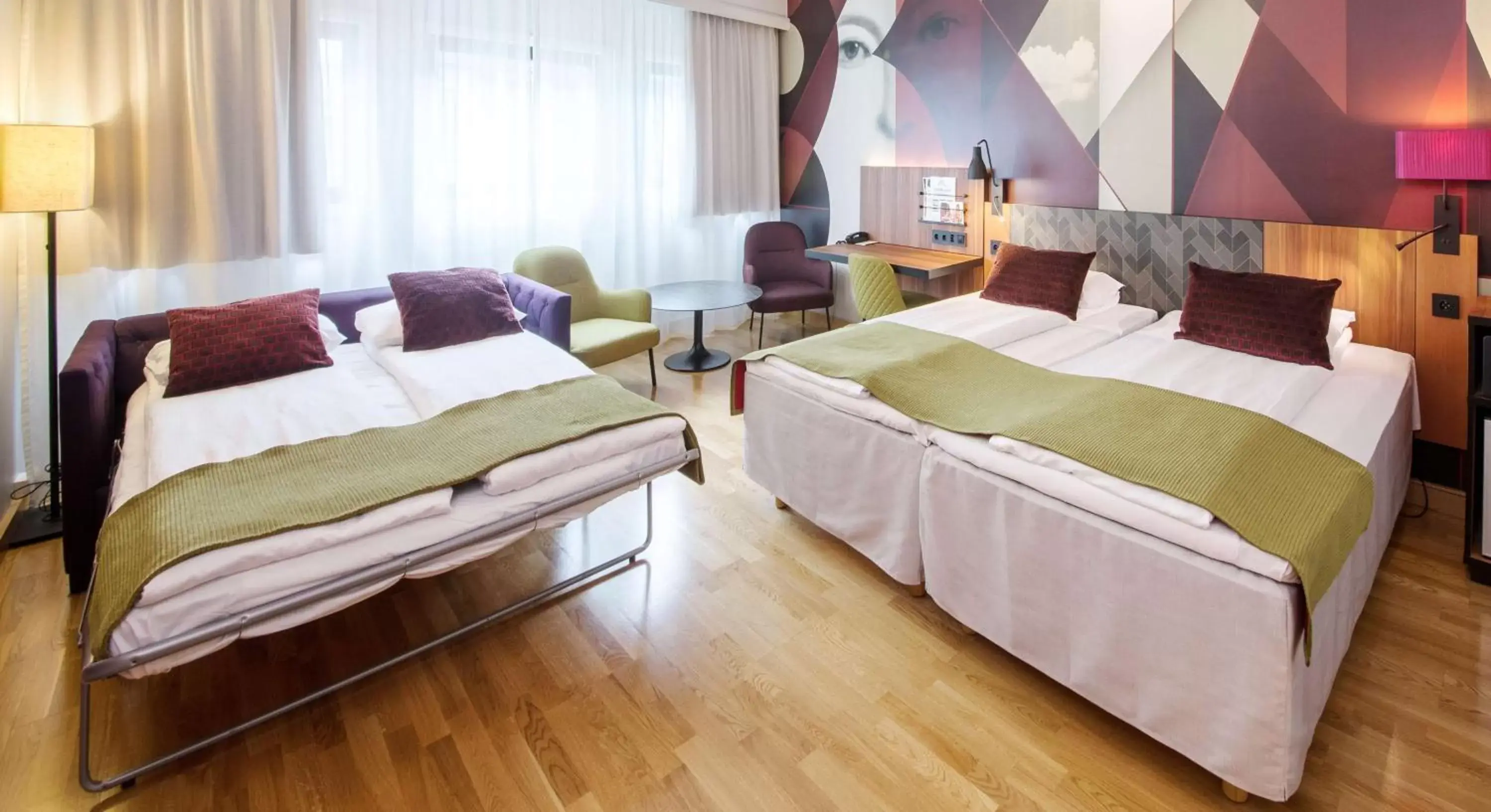 Photo of the whole room, Bed in Scandic Solli