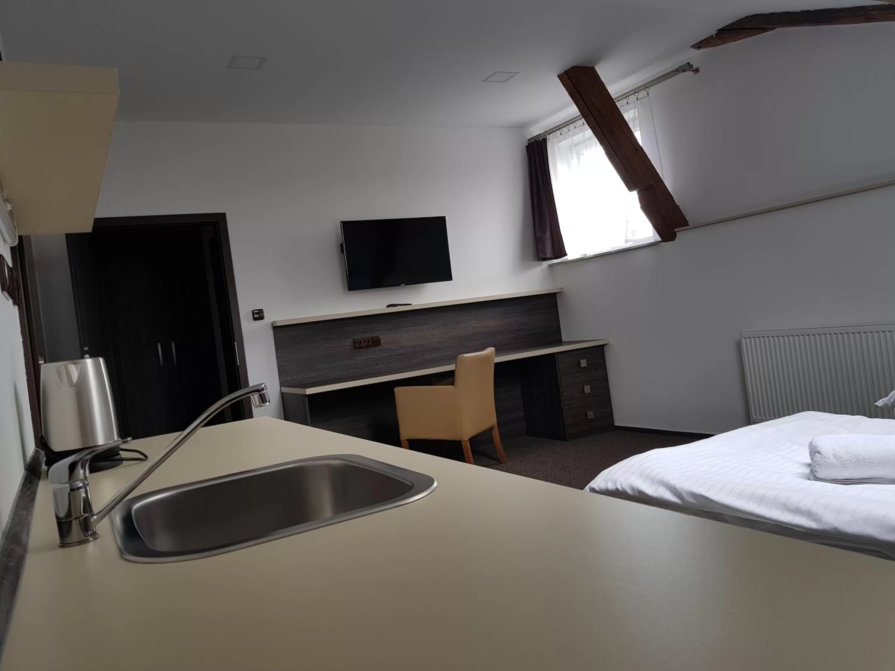 Kitchen or kitchenette, Bed in Třebovický mlýn