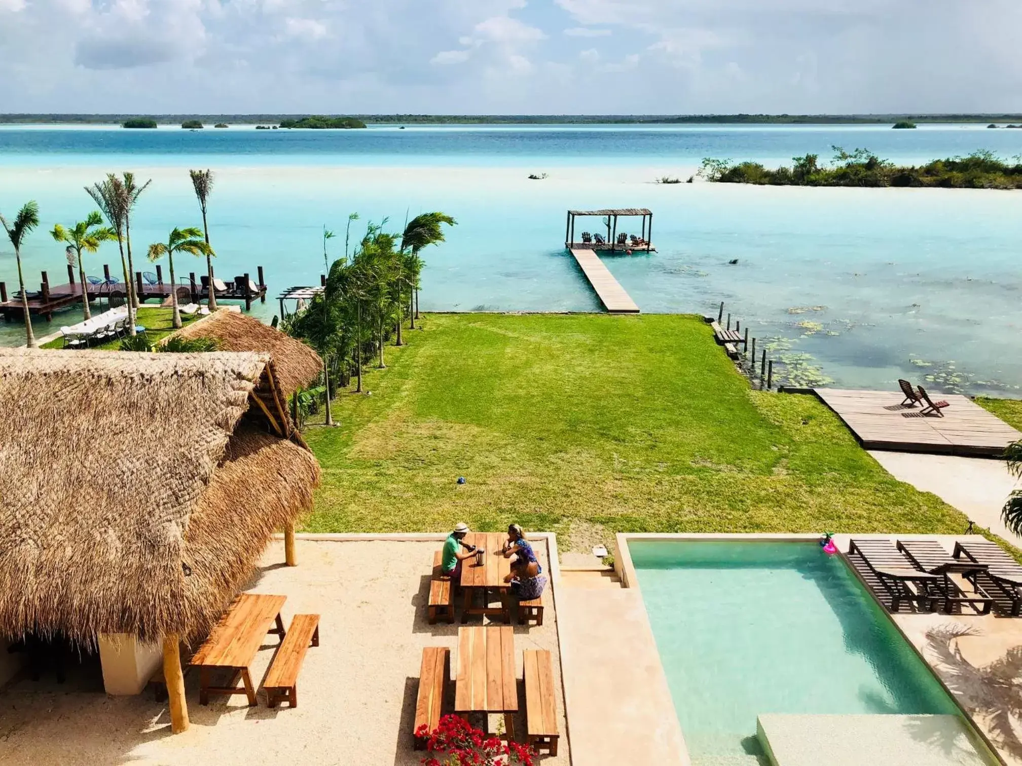 Pool view in Hotel CasaBakal - A pie de Laguna - Bacalar