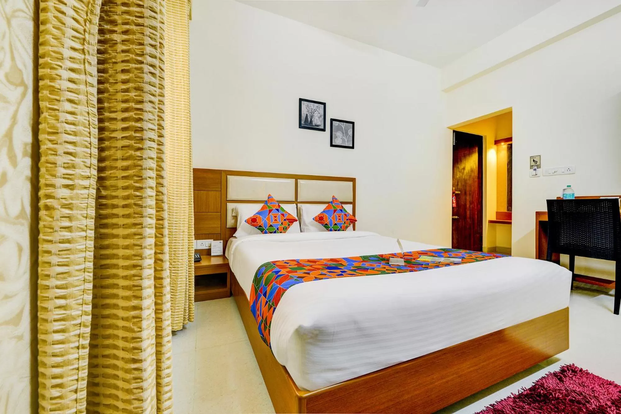 Bedroom, Bed in FabHotel Sky Bay Residency - Near Kodambakkam Railway Station