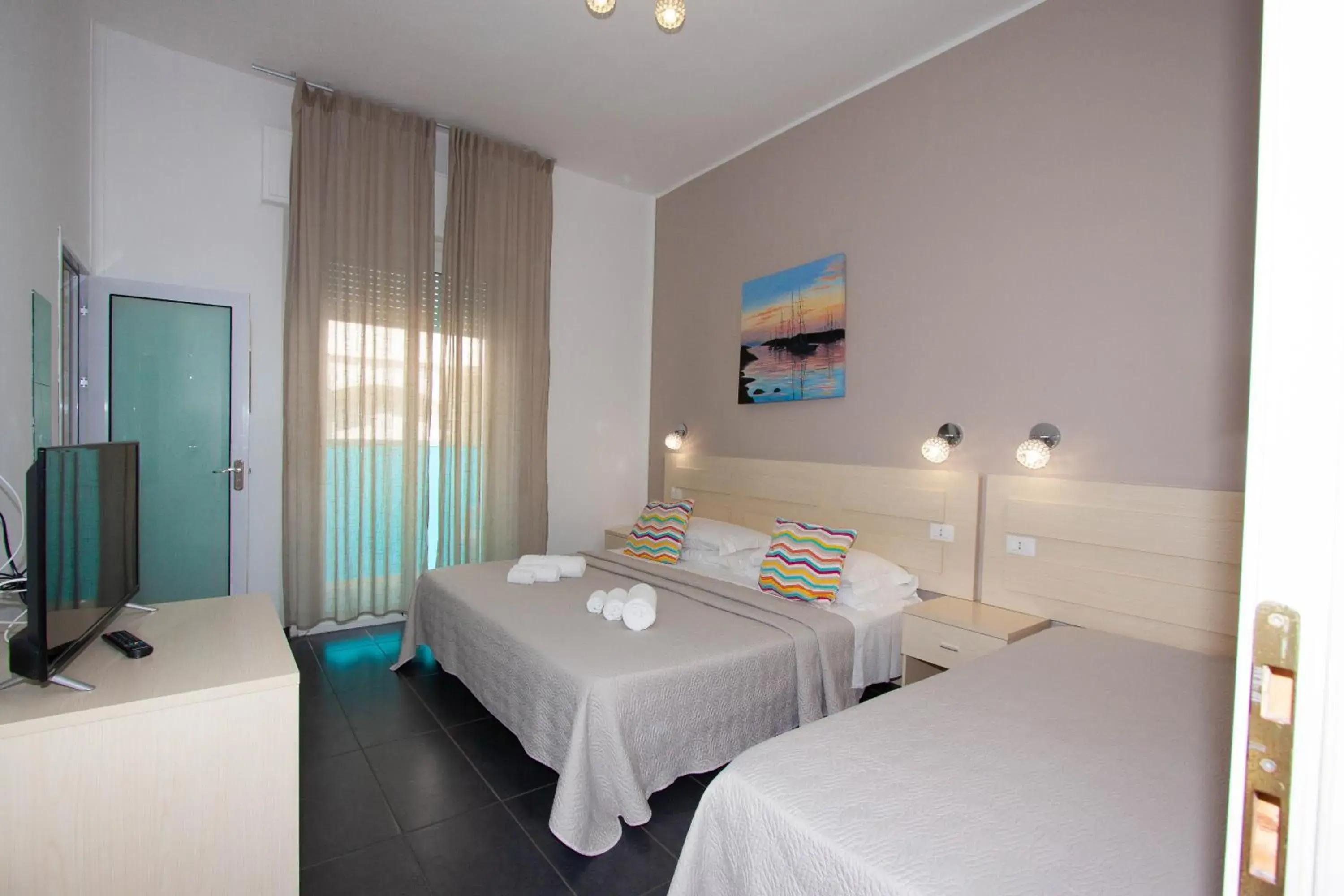 Bed in Hotel Spiaggia Marconi