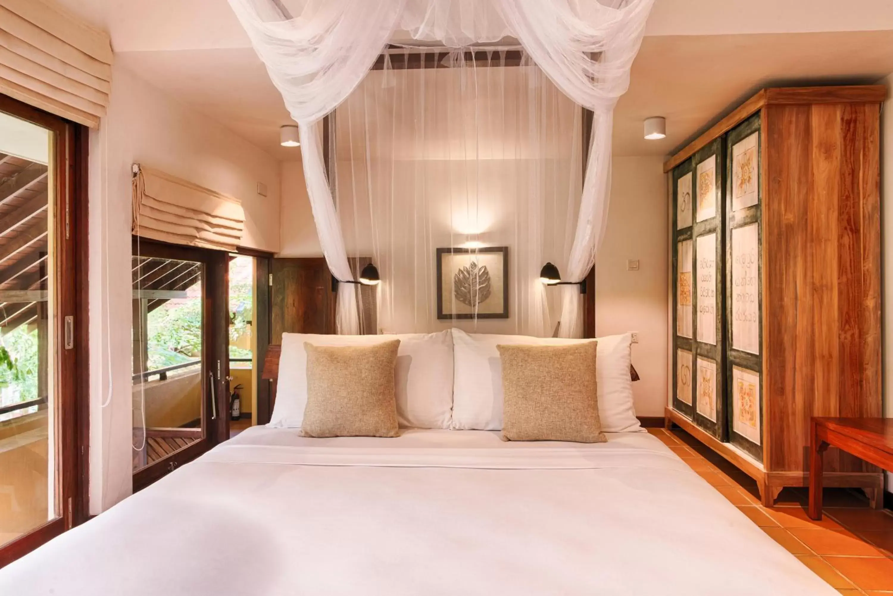 Bed in Jetwing Ayurveda Pavilions Bed in Jetwing Ayurveda Pavilions