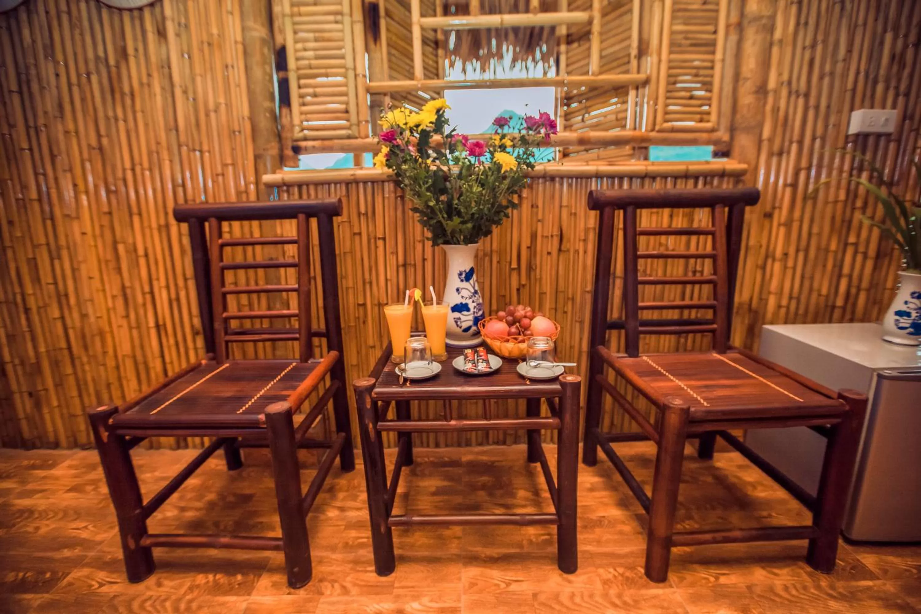 Seating area in Tam Coc Rice Fields Resort