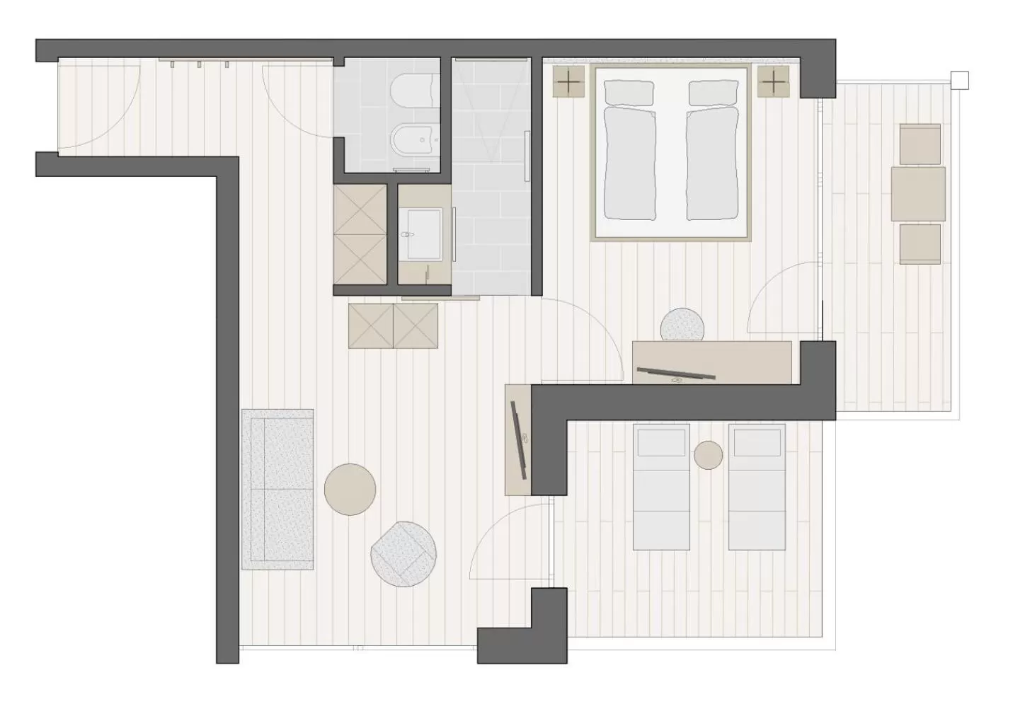 Photo of the whole room, Floor Plan in Autentis