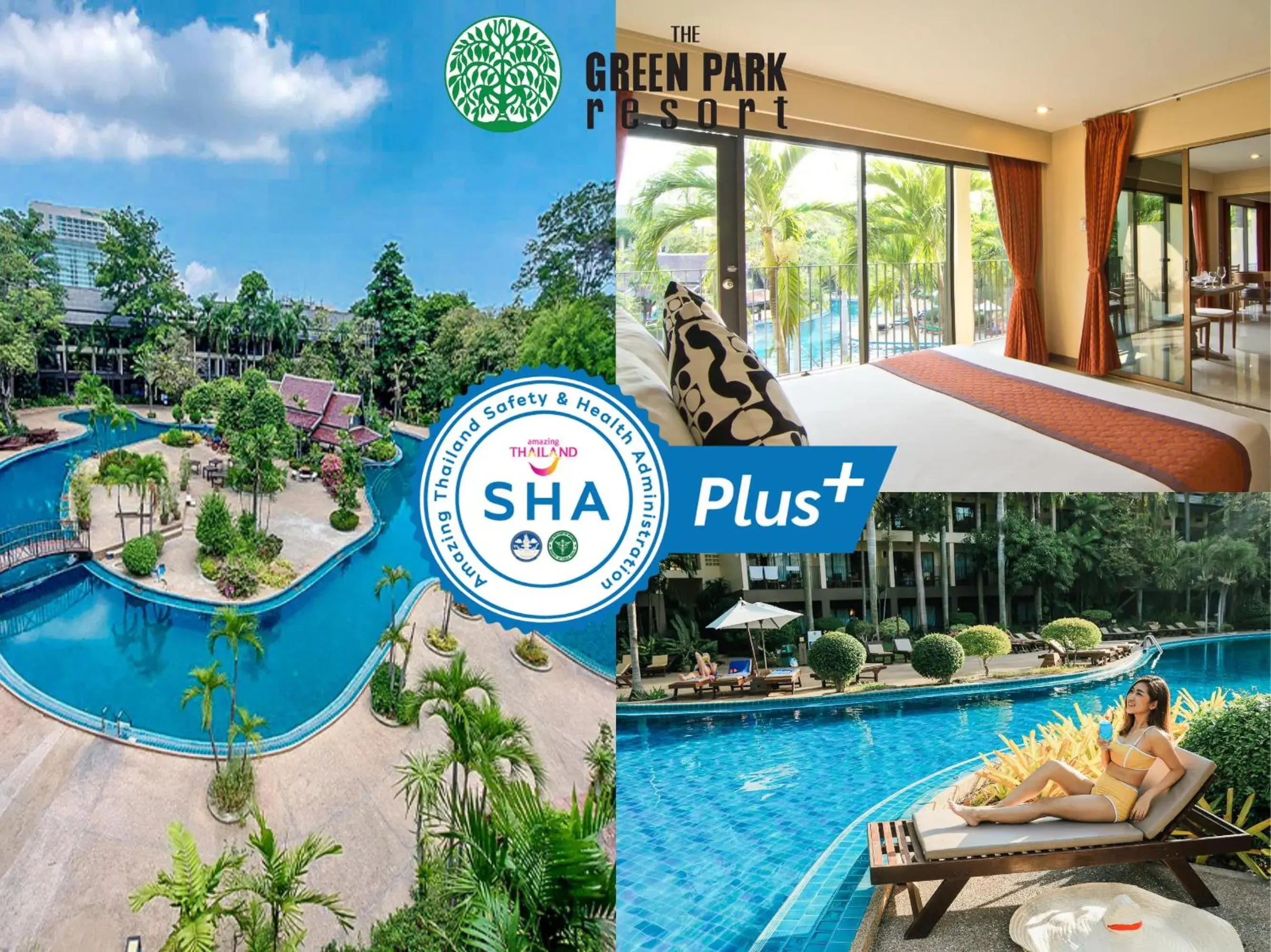 Pool view in The Green Park Resort - SHA Extra Plus