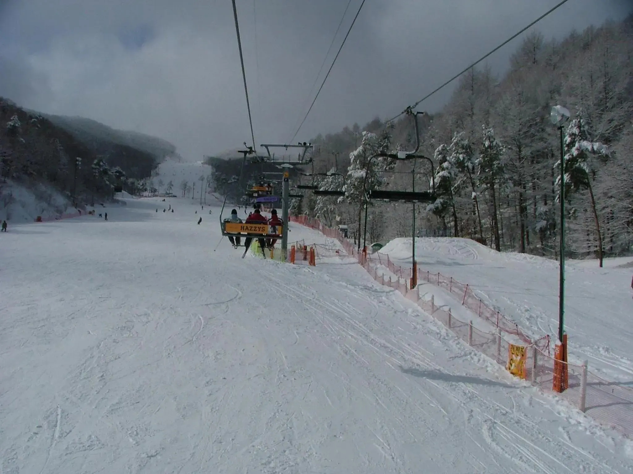 Skiing, Winter in White Cabin