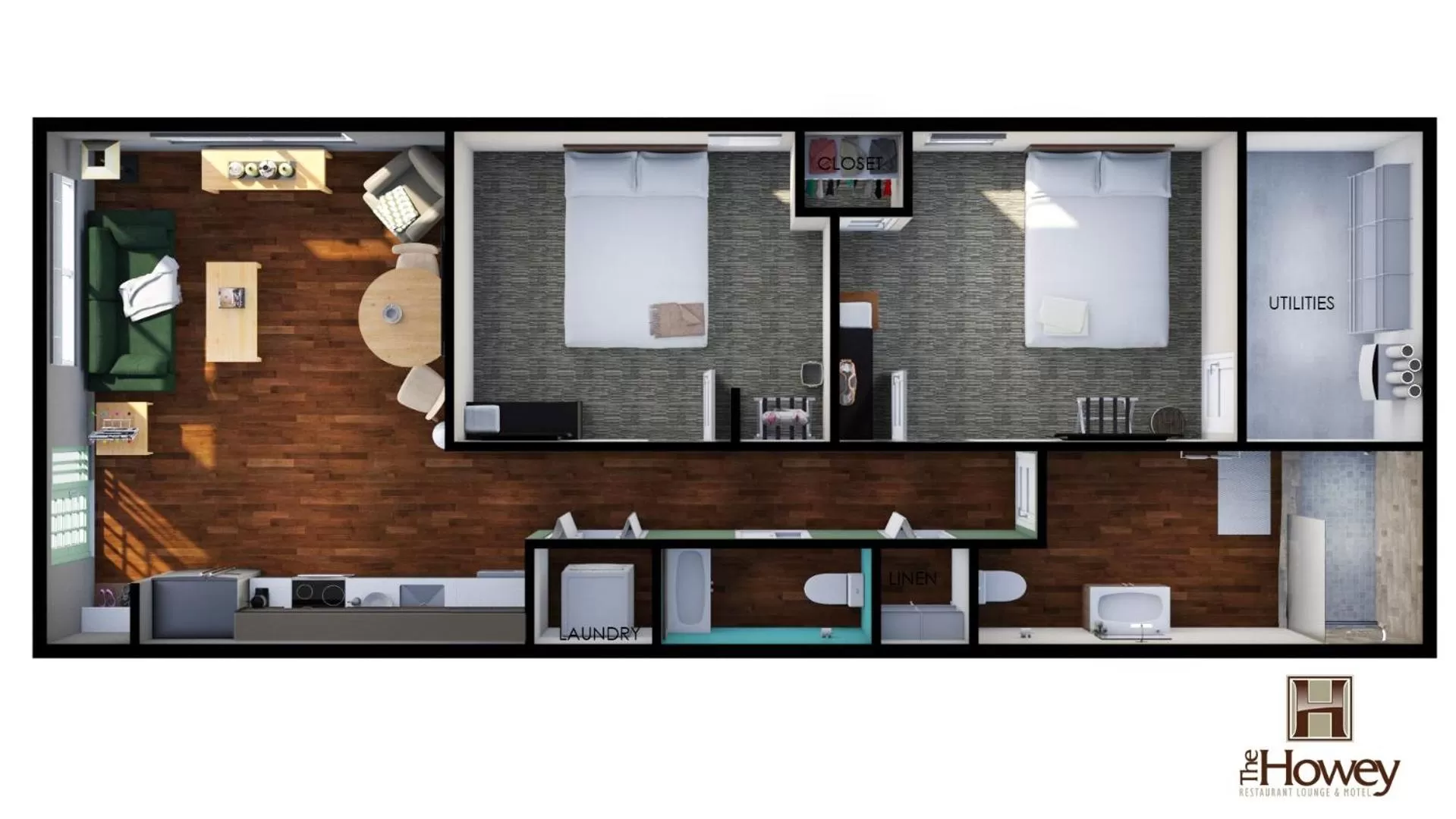 Floor plan in Howey Bay Motel