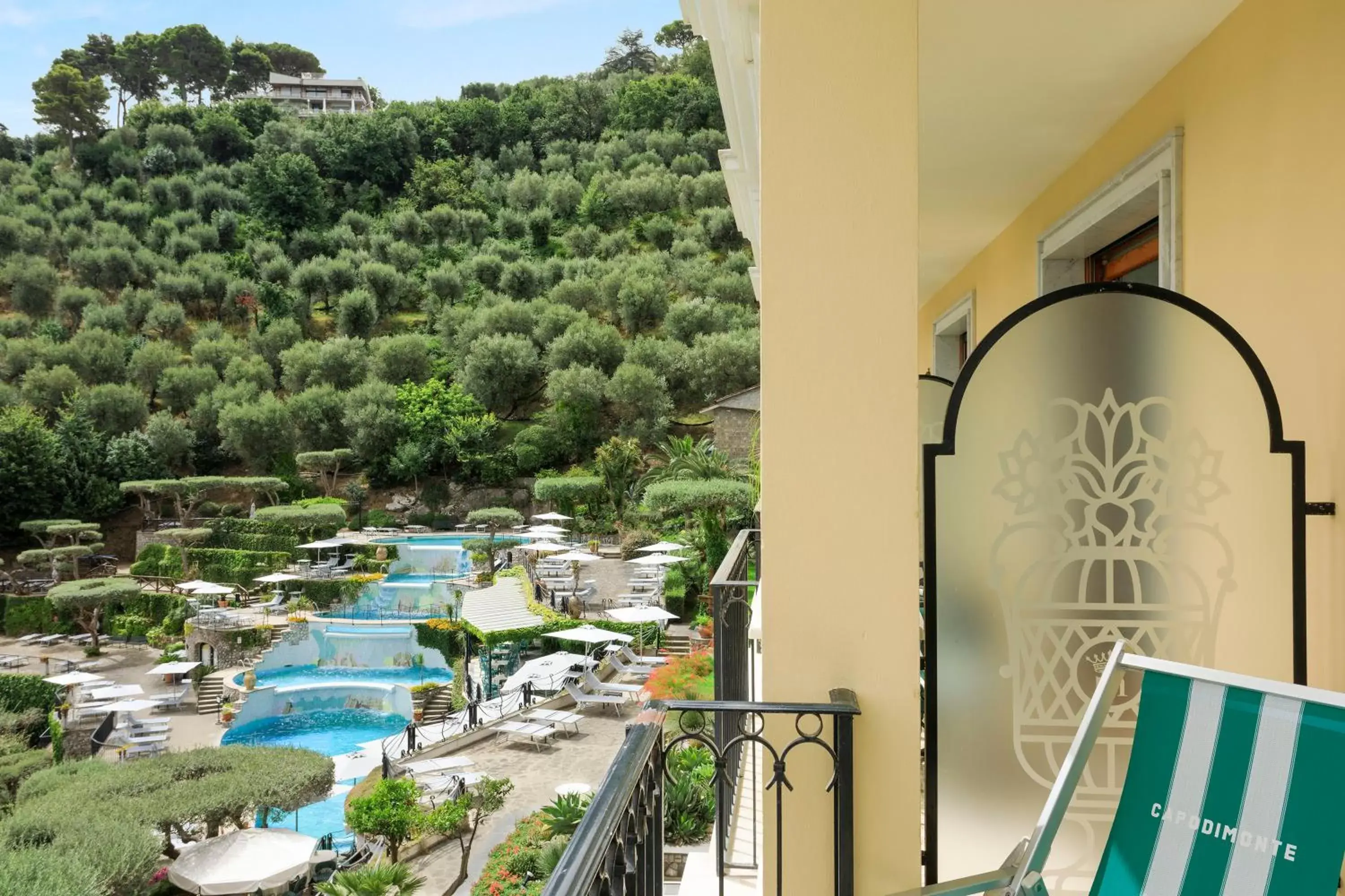 Balcony/Terrace, Pool View in Grand Hotel Capodimonte