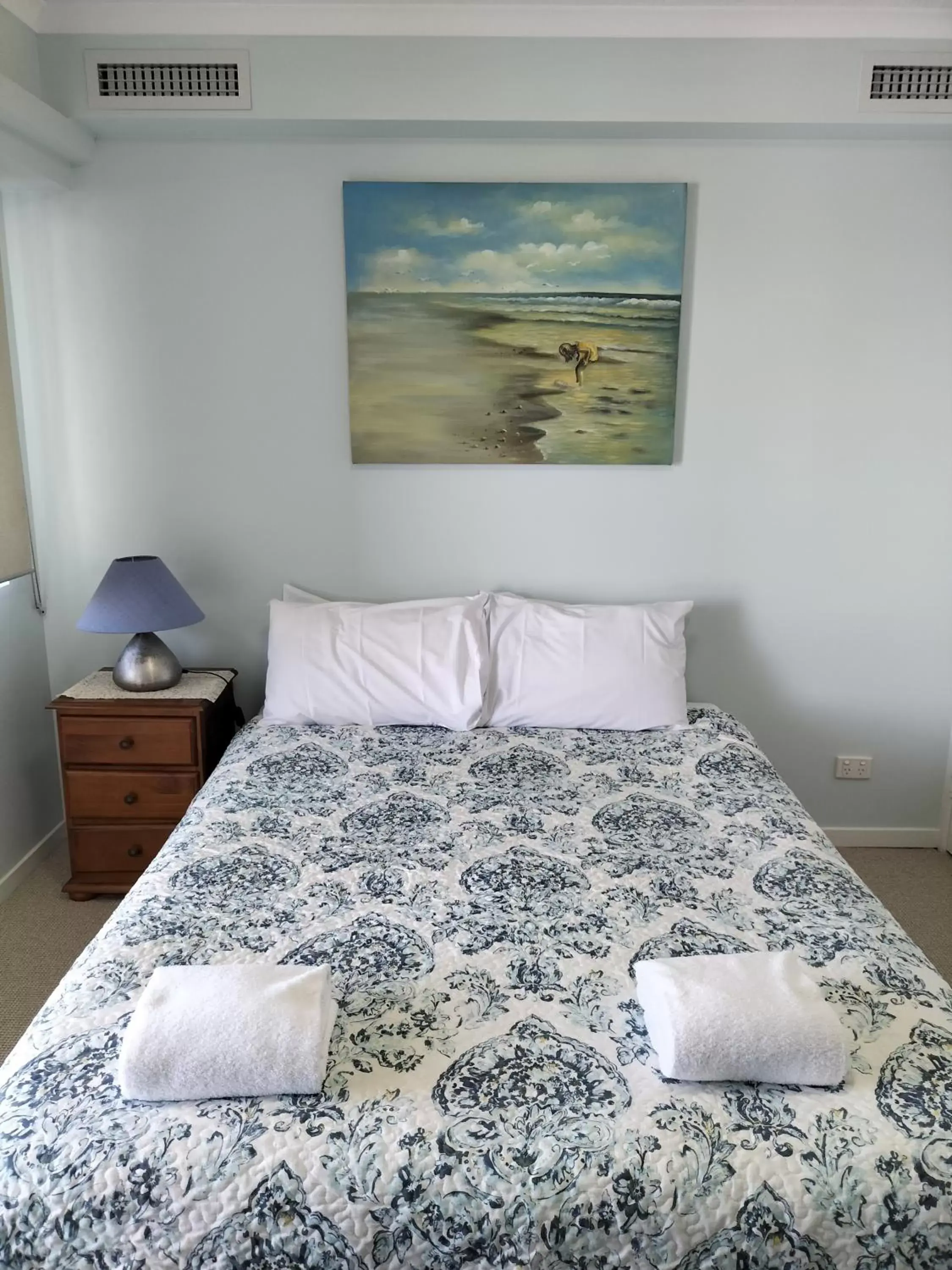 Bed in Moorings Beach Resort