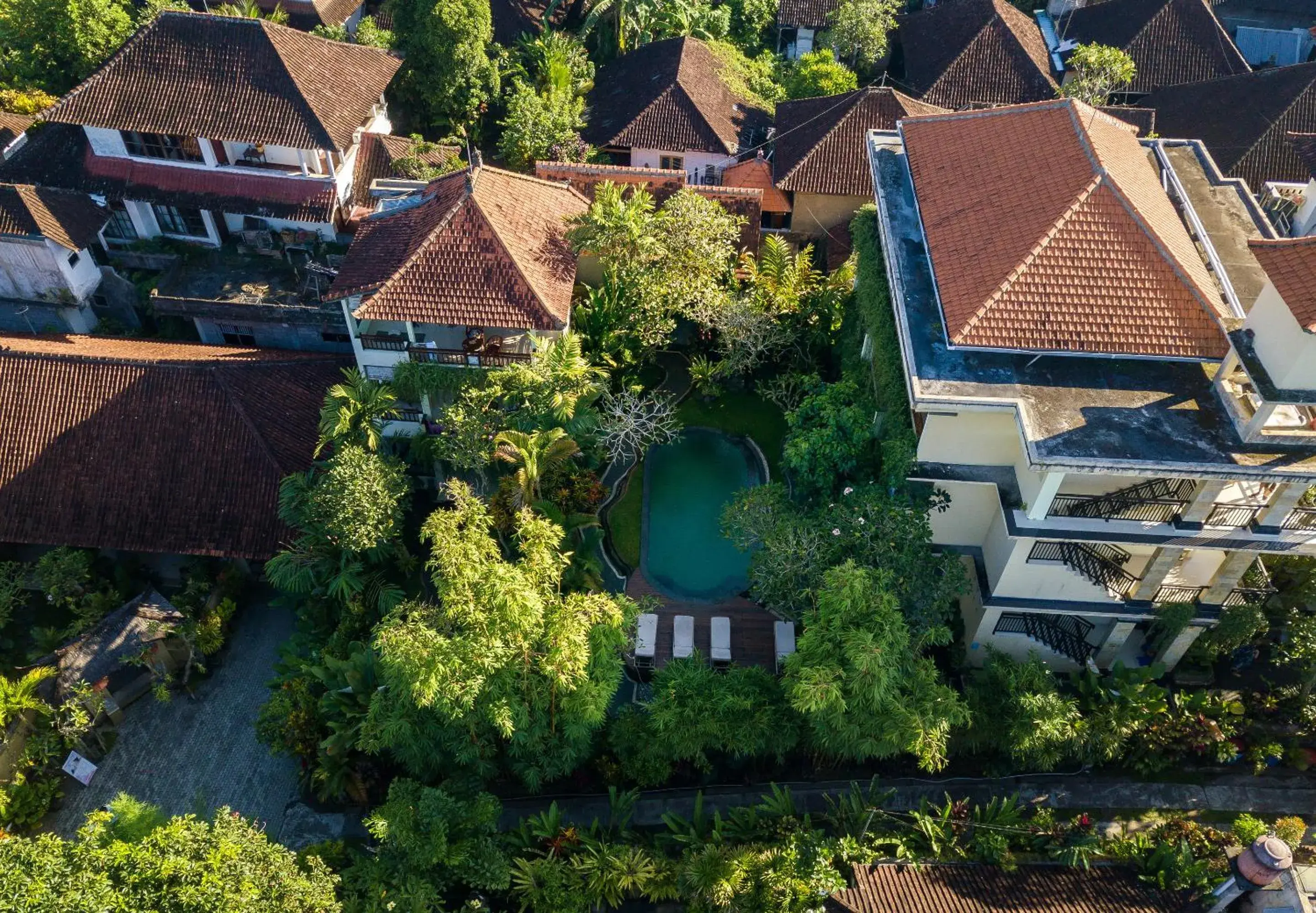 Property building, Bird's-eye View in Padma Ubud Retreat