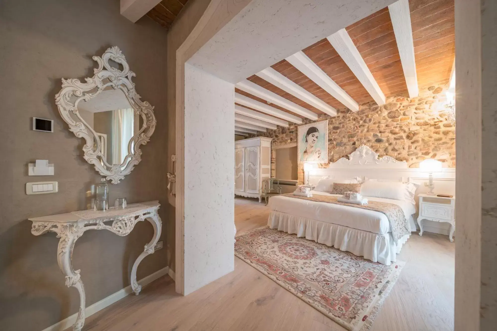 Bed in Regia Rosetta - Royal Rooms Borghetto