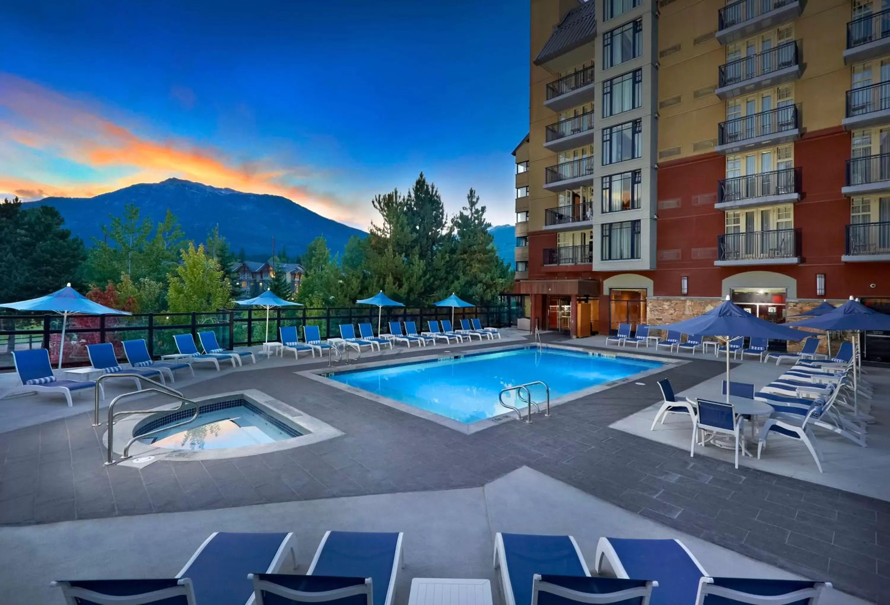 Pool view, Swimming Pool in Hilton Whistler Resort & Spa