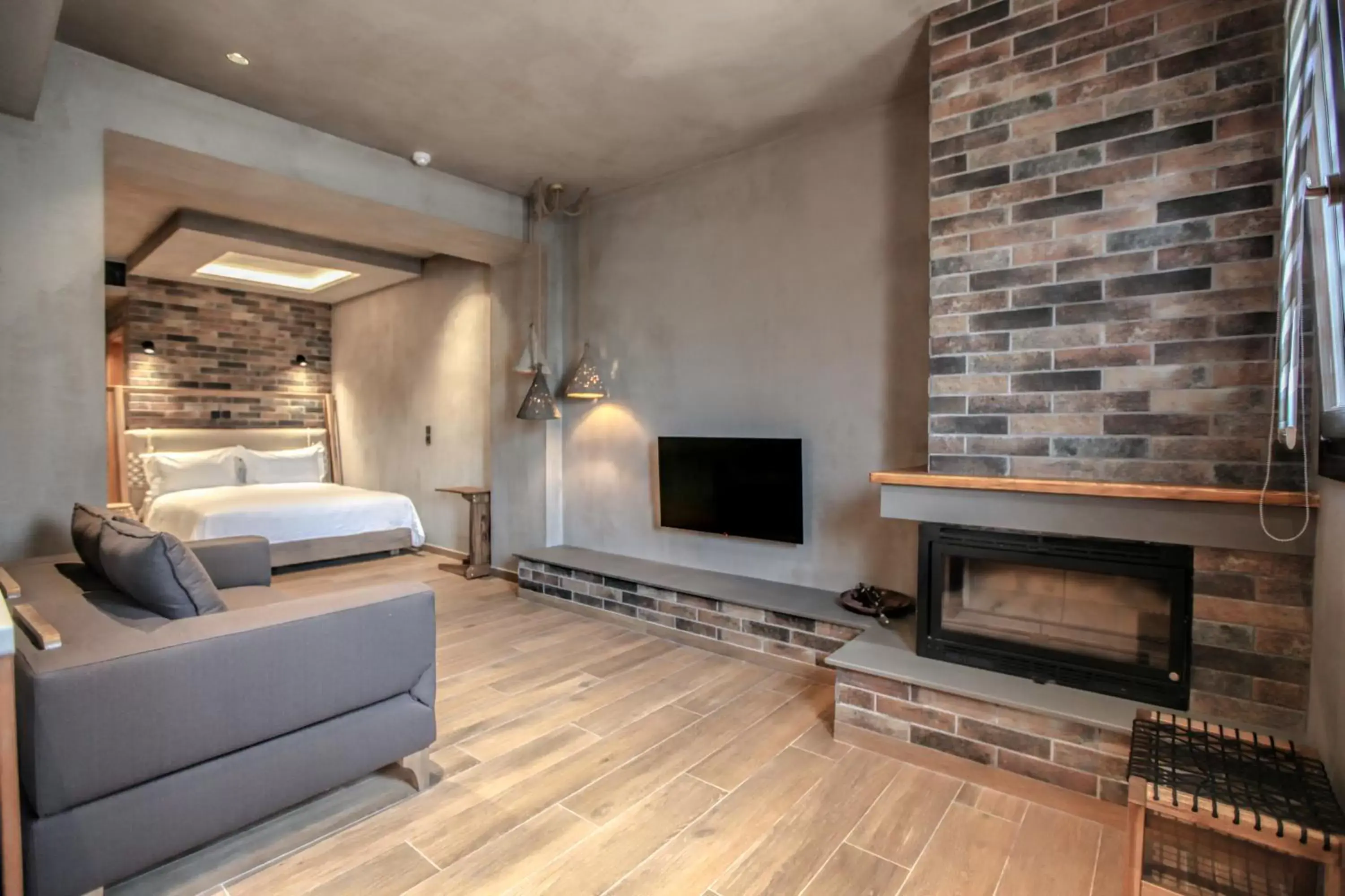 TV and multimedia, Seating Area in Meteora Heaven and Earth Kastraki premium suites