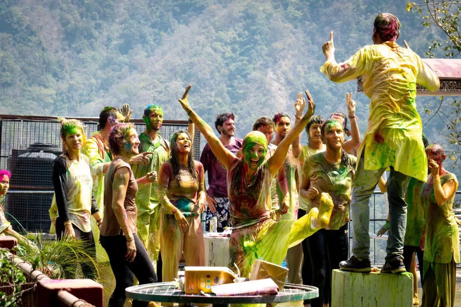 group of guests in Hill Top Swiss Cottage