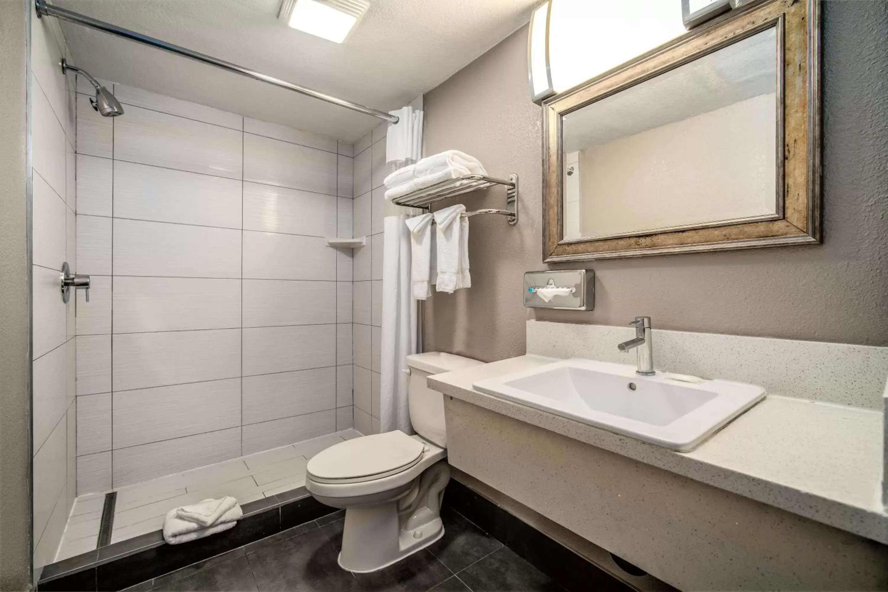 Shower, Bathroom in Studio 6 Suites Lawndale, CA South Bay