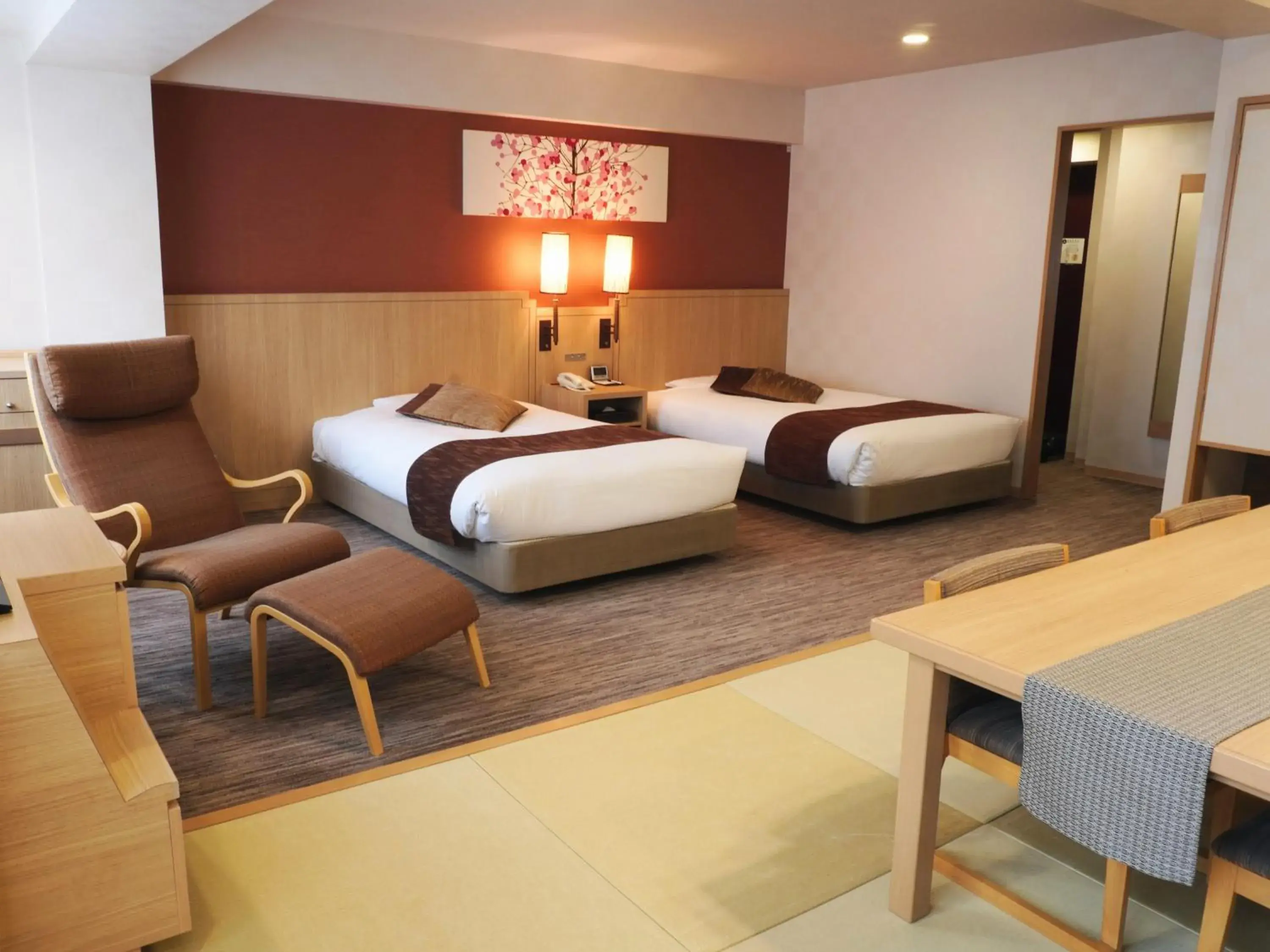 Bed in Hotel Yumoto Noboribetsu