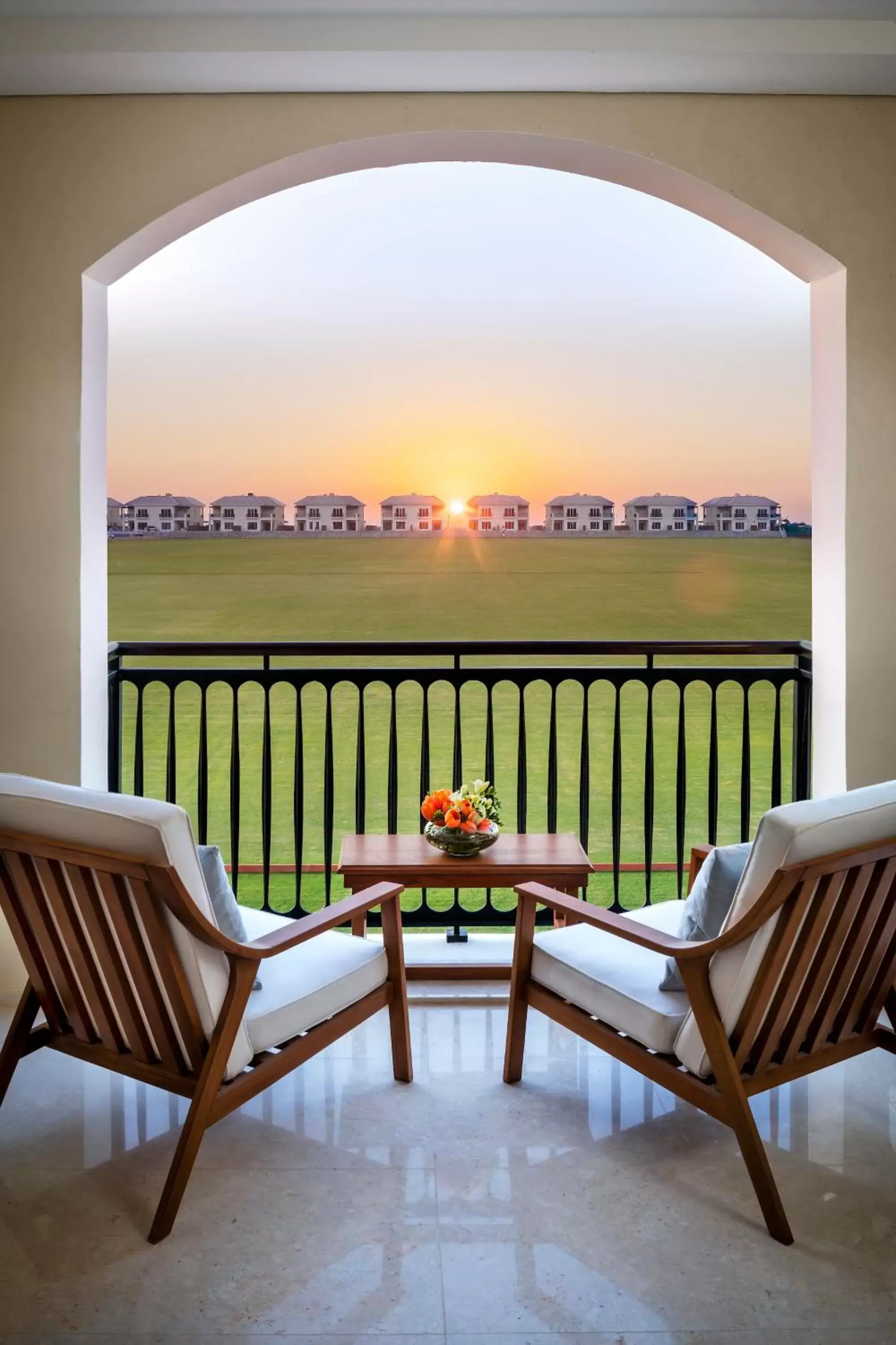 Balcony/Terrace, Sunrise/Sunset in Al Habtoor Polo Resort