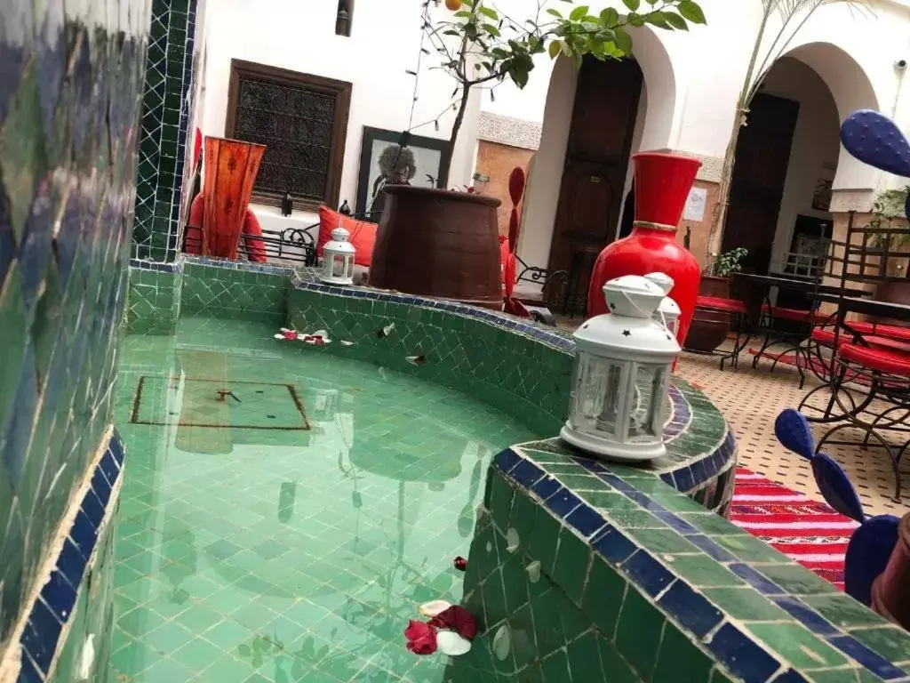 Patio, Swimming Pool in Riad Le Jardin de Lea, Suites & Spa