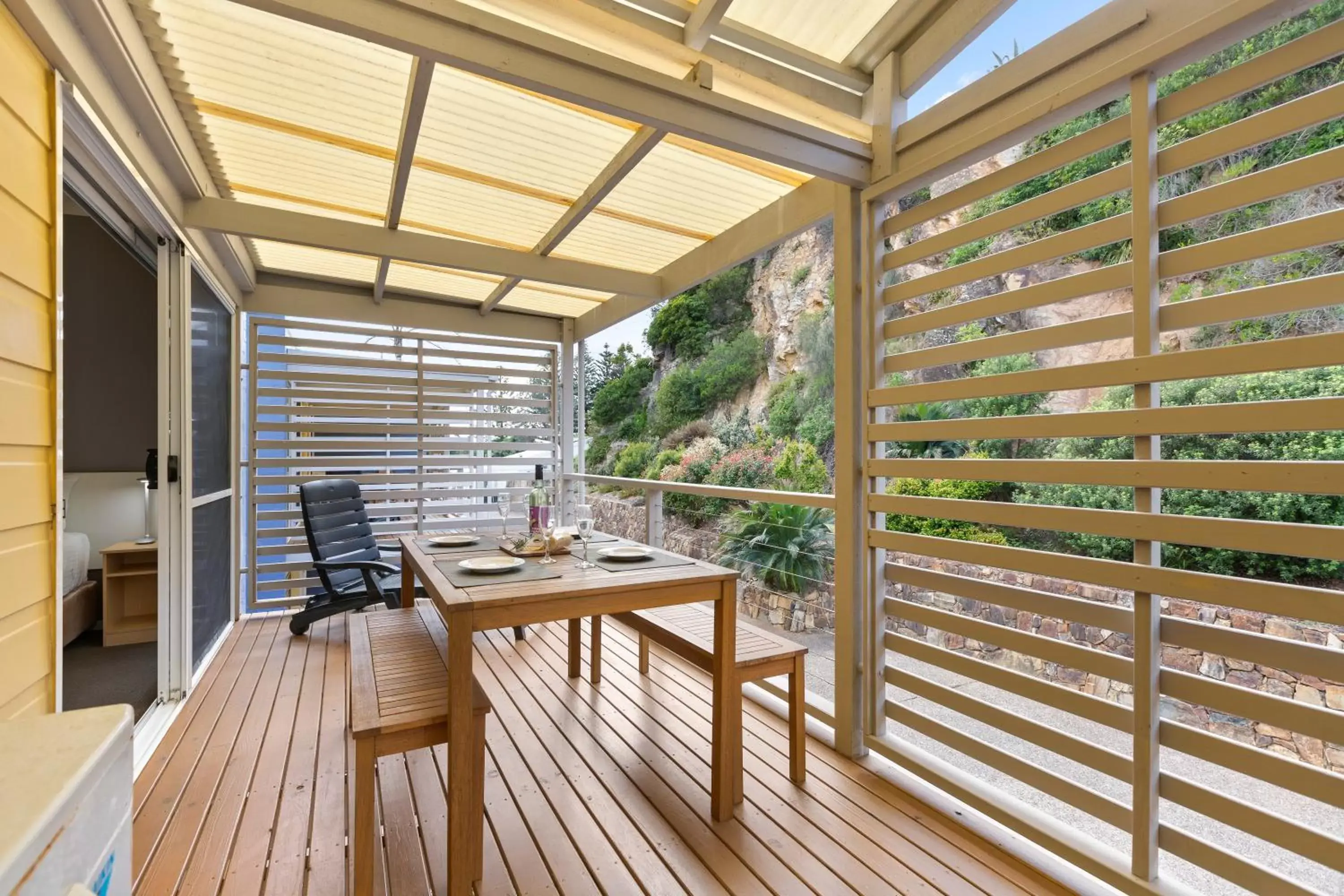 Balcony/Terrace in Tathra Beach House Holiday Apartments