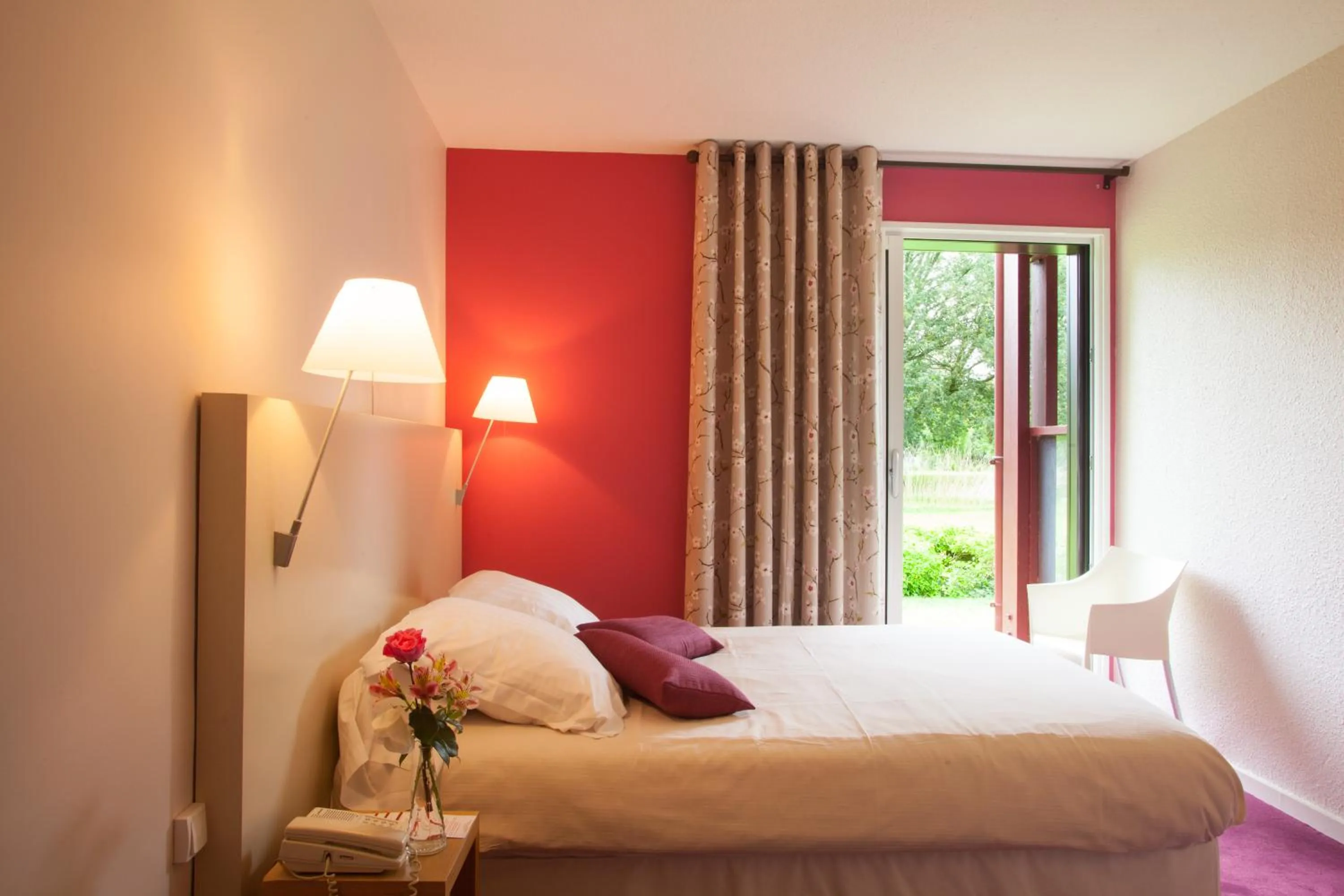 Photo of the whole room, Bed in Hôtel Restaurant Ar Milin-Logis hôtels