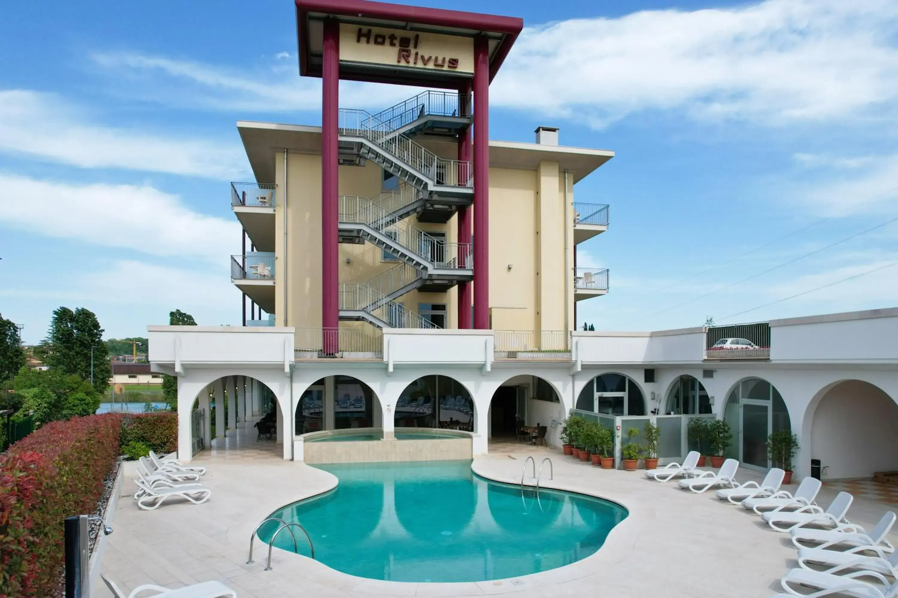 Pool view in Hotel Rivus