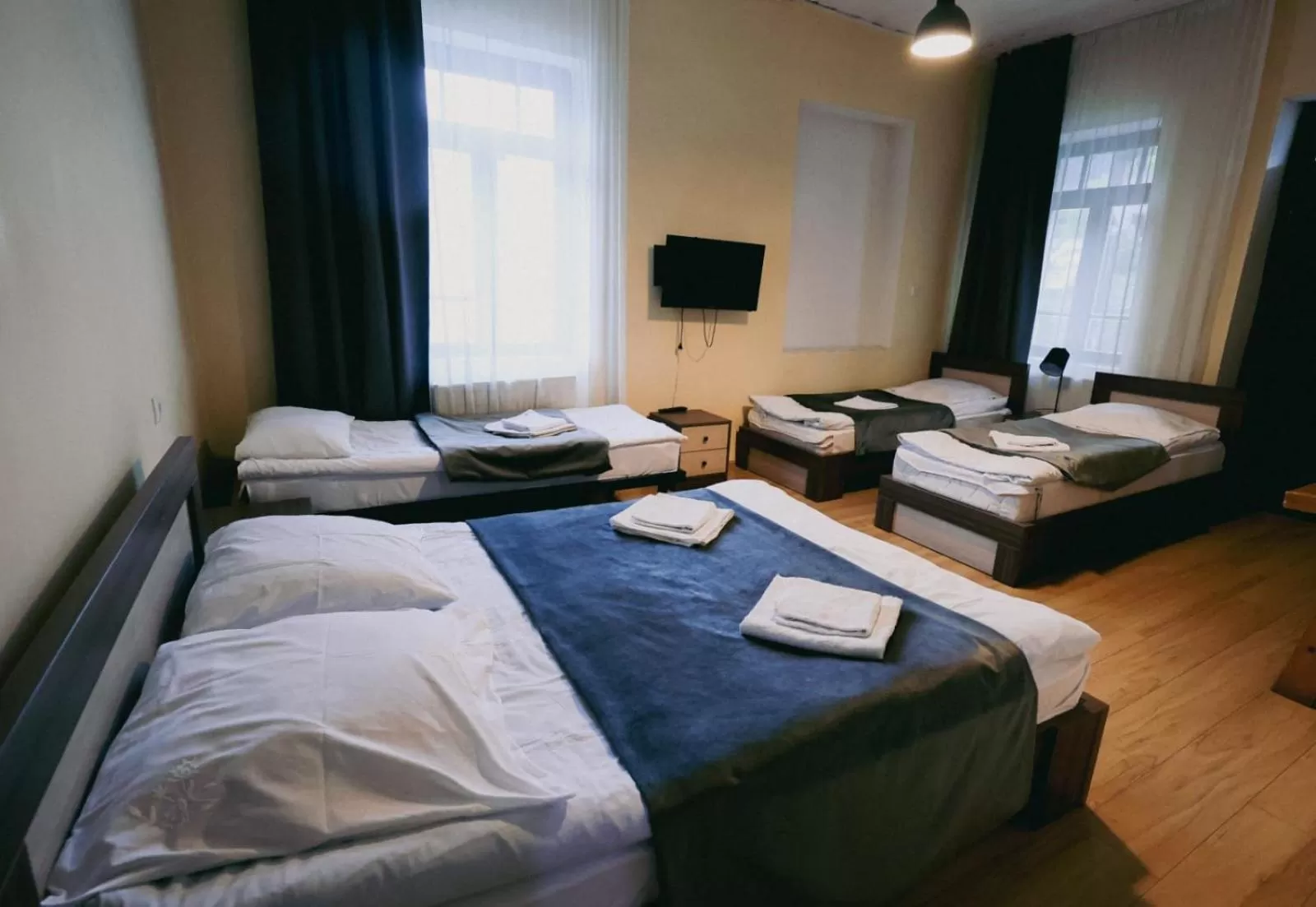 Bed in Villa Mestia Hotel