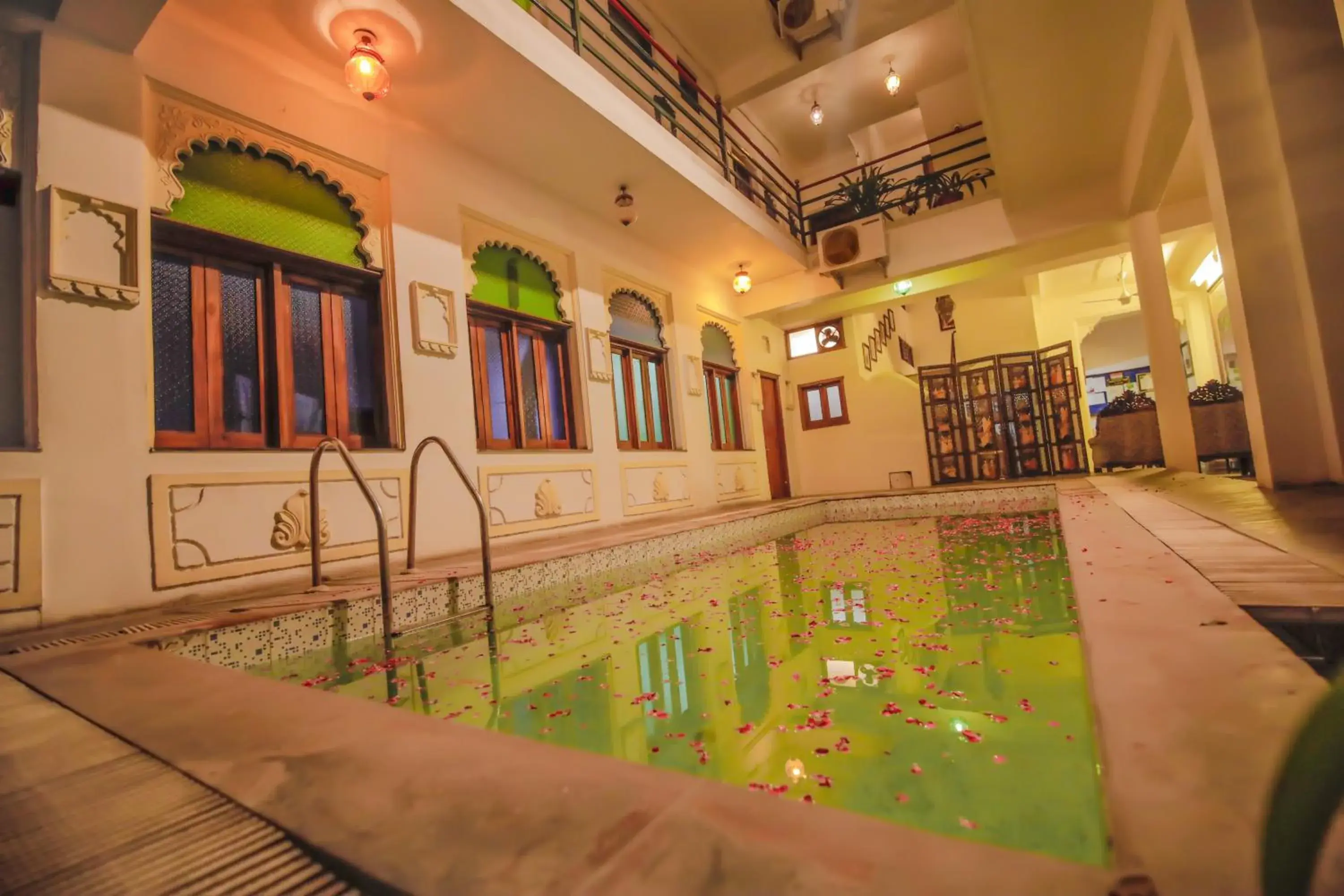 Pool view in Hotel Devraj Niwas on Lake Pichola Udaipur