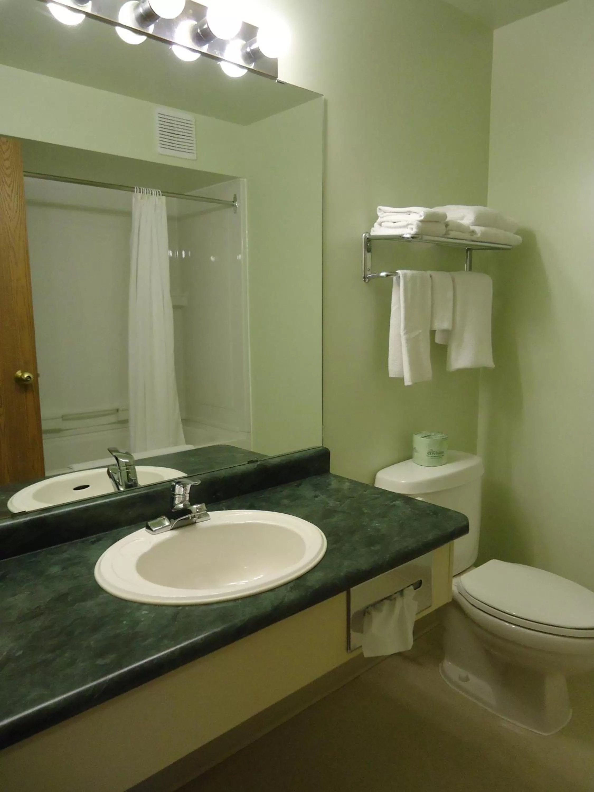 Bathroom in Super 8 by Wyndham Dauphin