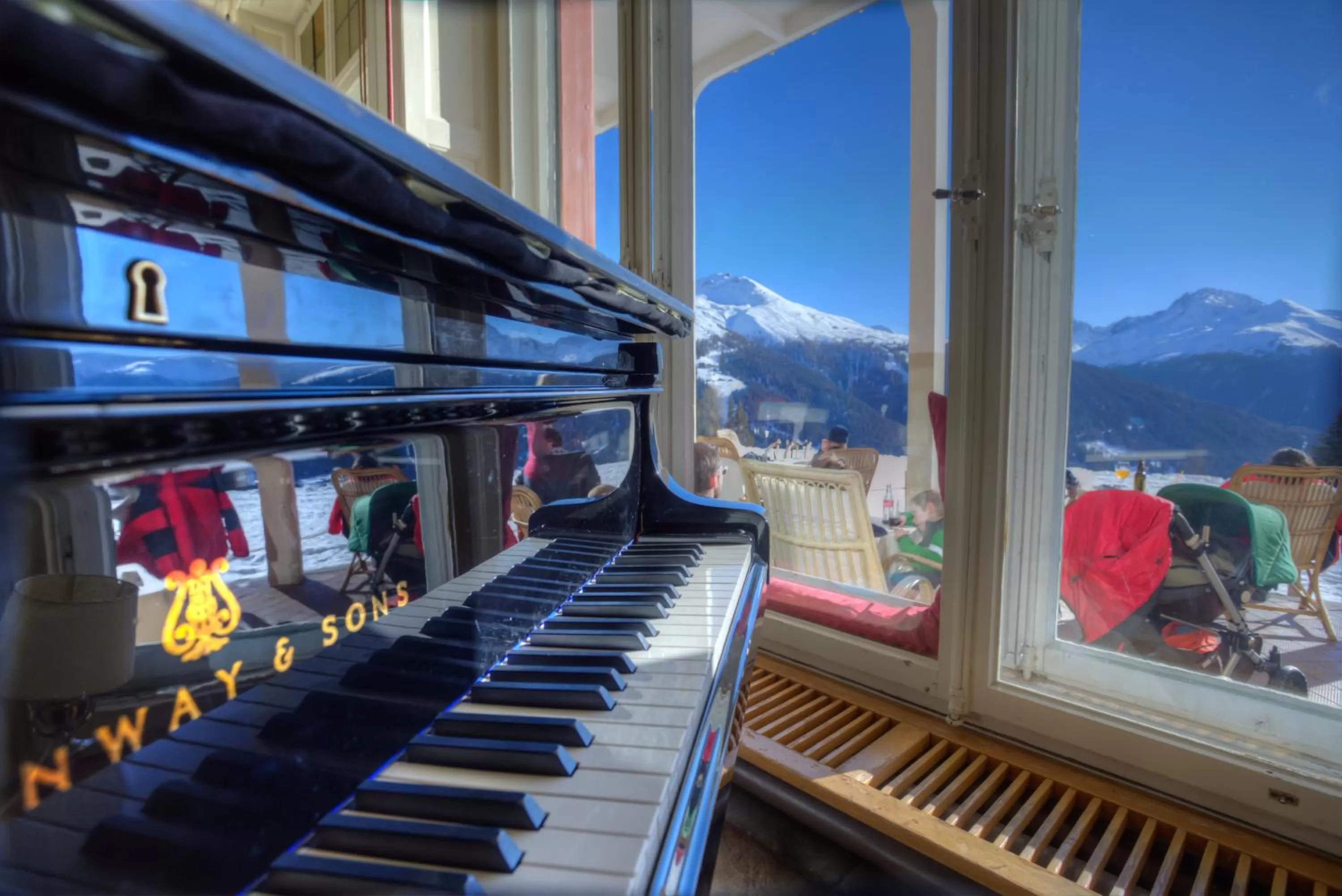 Lounge or bar in Schatzalp Hotel