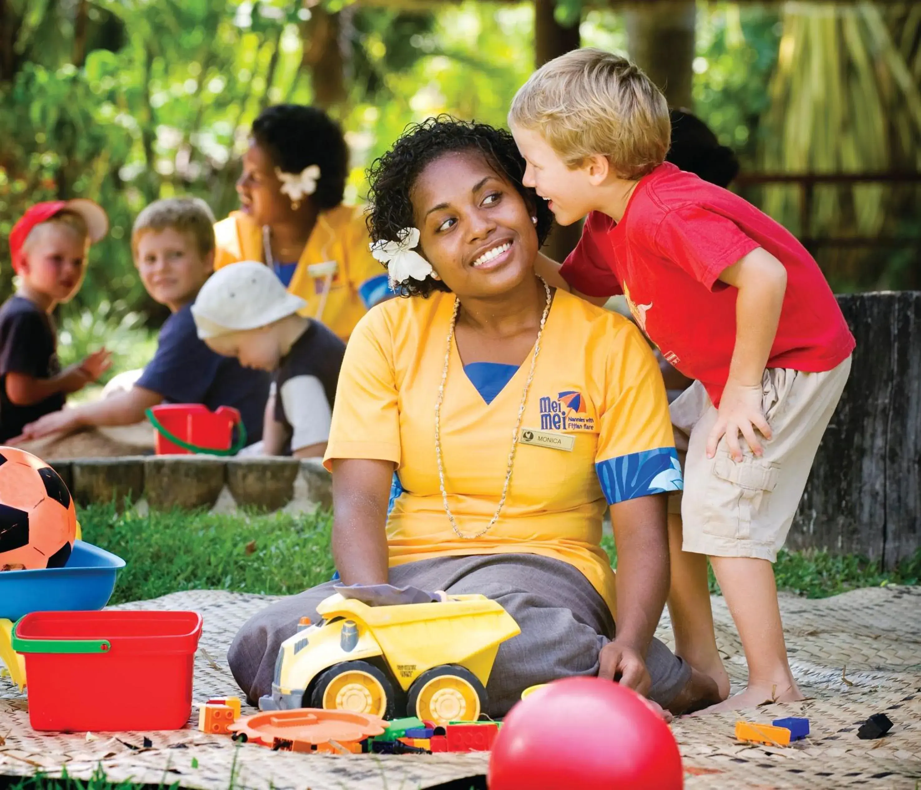 People in Outrigger Fiji Beach Resort