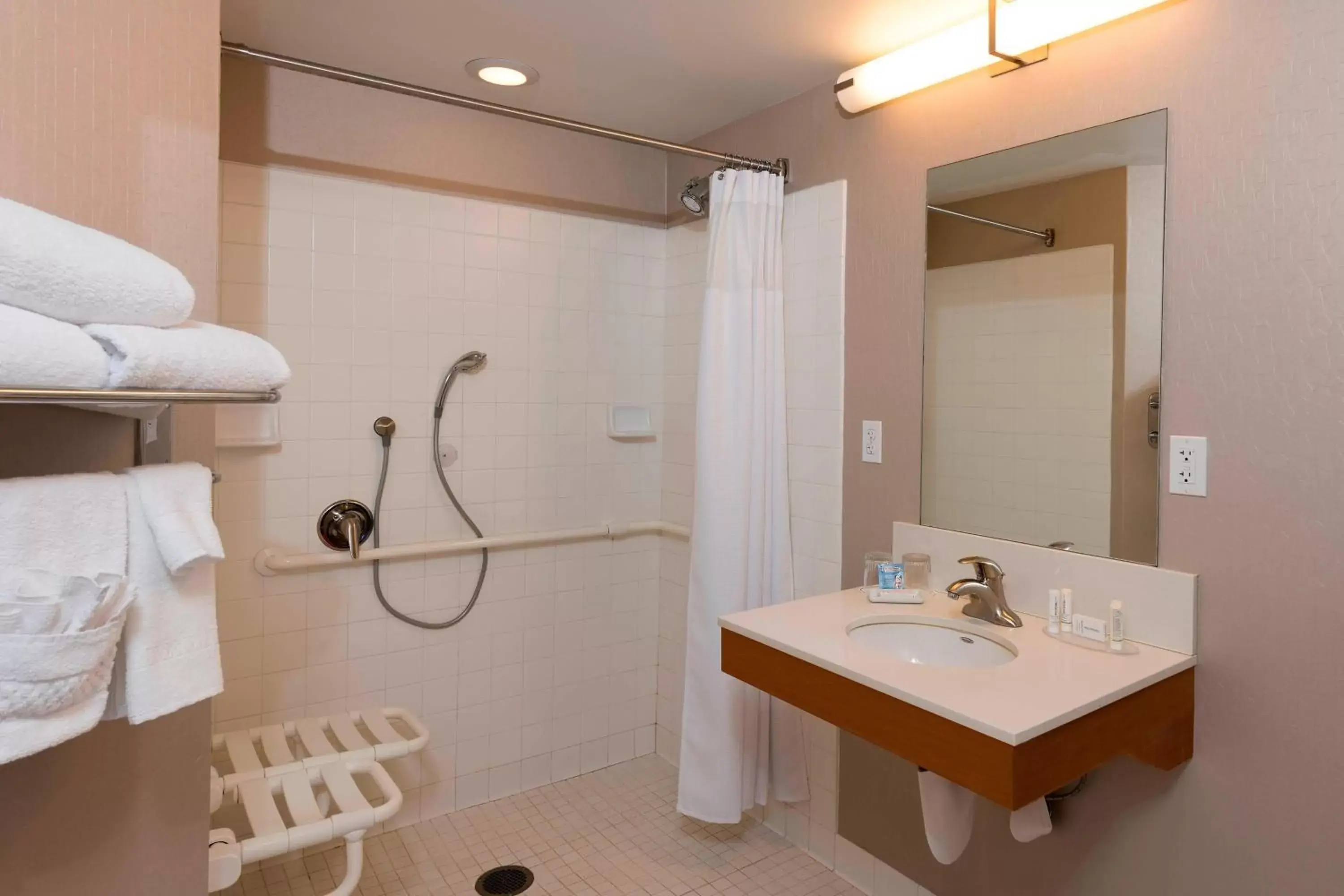 Bathroom in SpringHill Suites Detroit Auburn Hills
