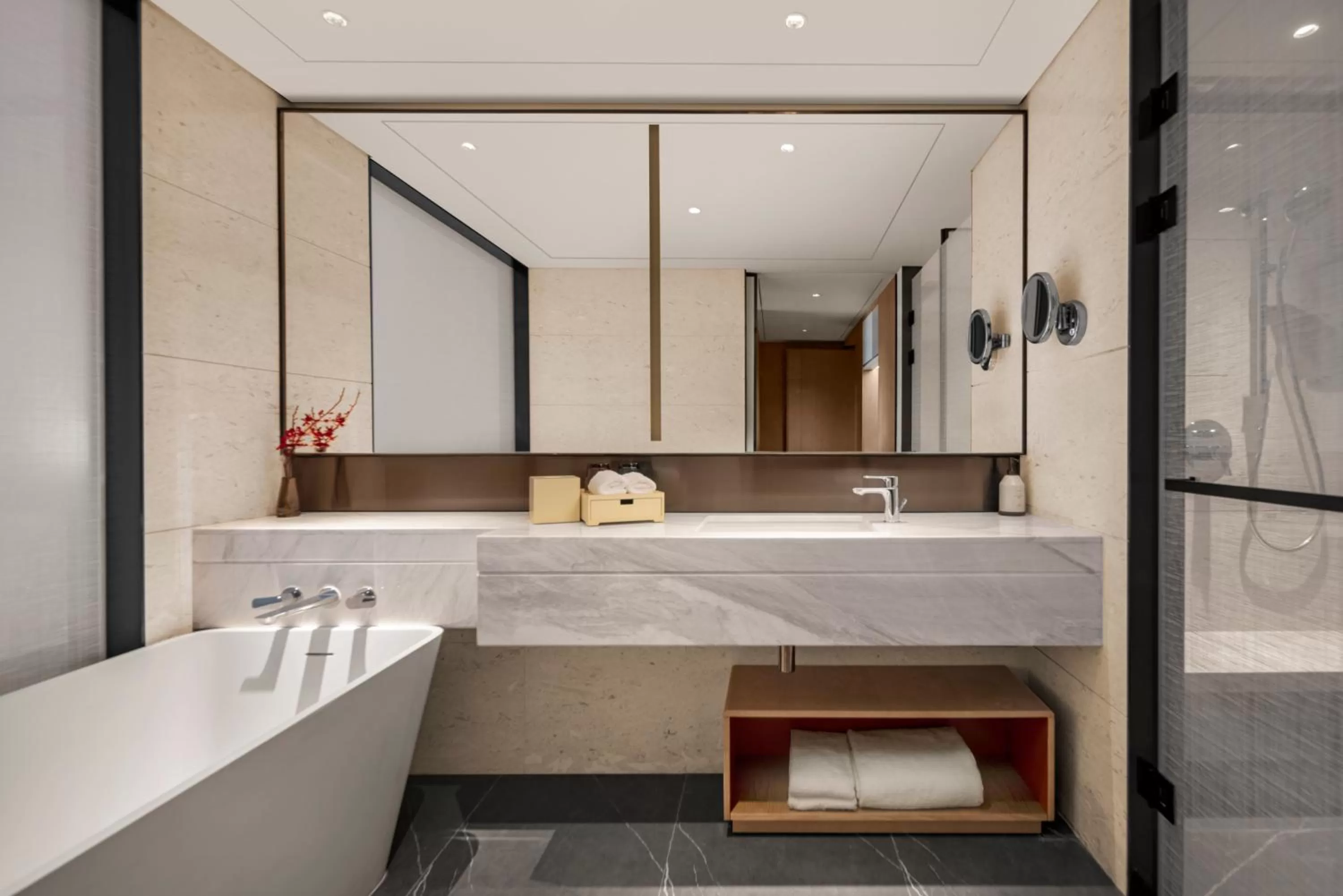 Bathroom in Swissotel Beijing Hong Kong Macau Center - 1 min to subway