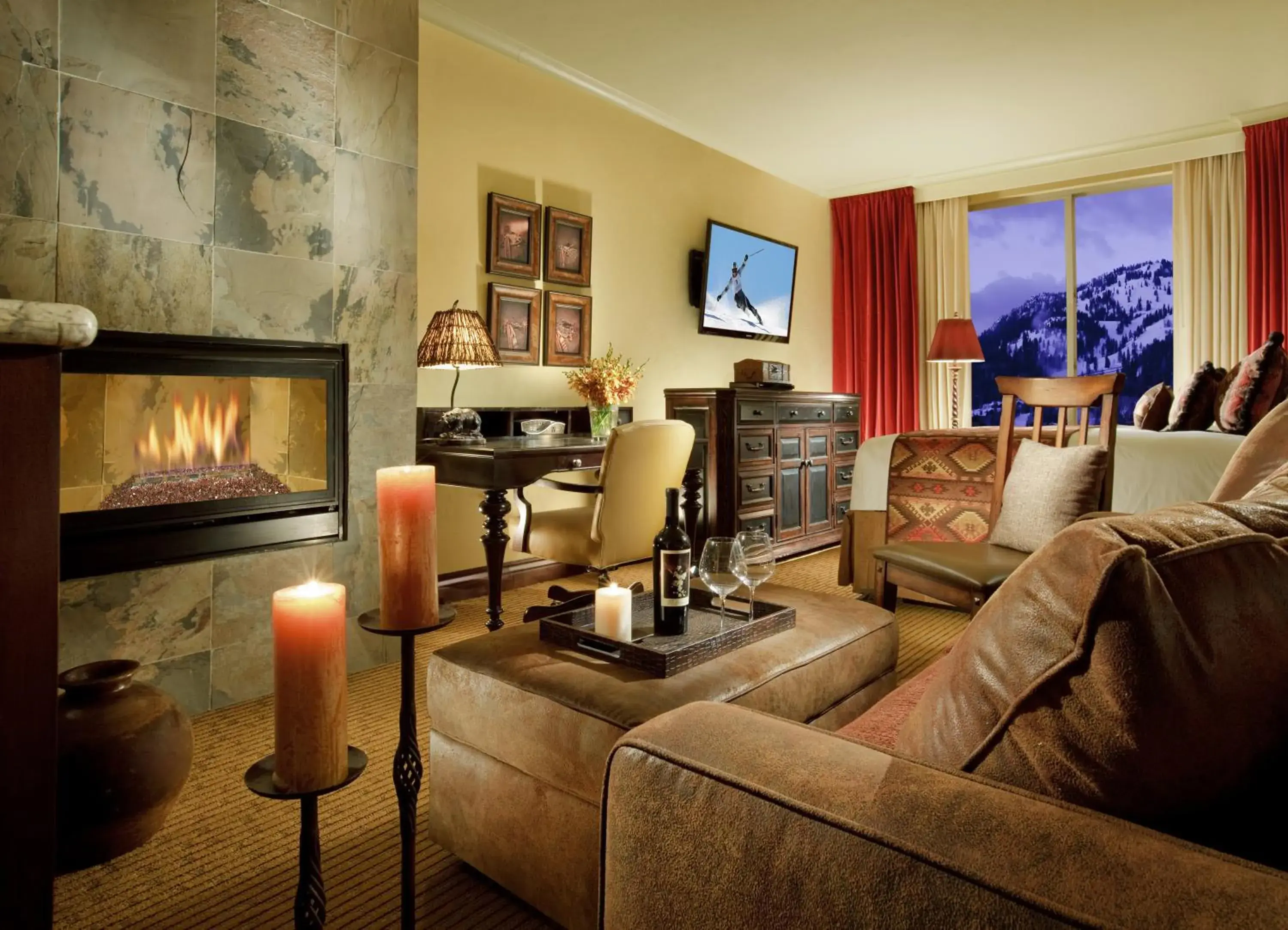 Living room in The Lodge at Jackson Hole
