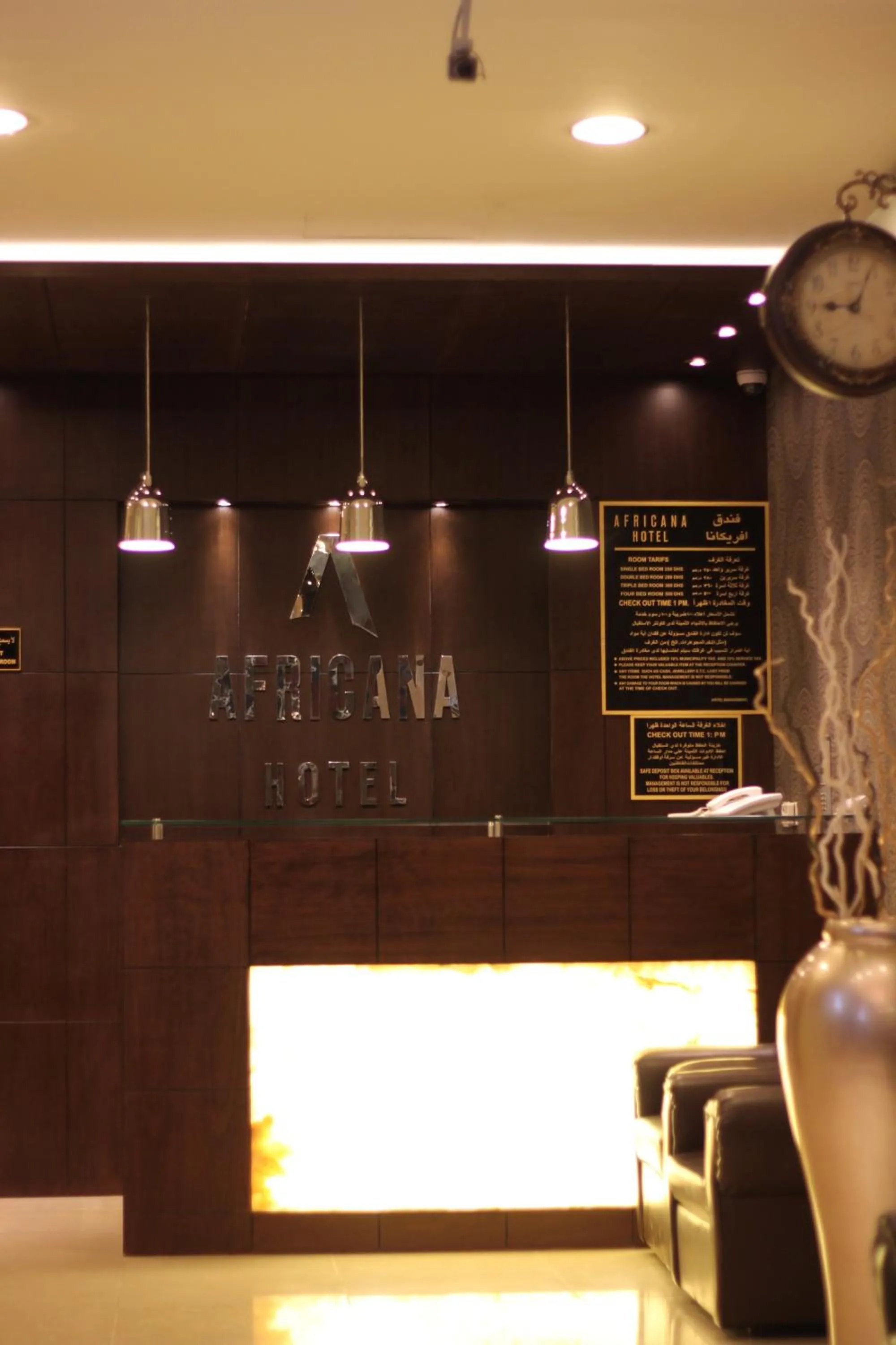 Lobby or reception in Africana Hotel