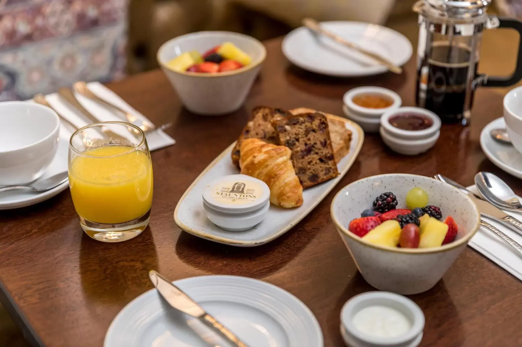 Continental breakfast in Stauntons on the Green Hotel