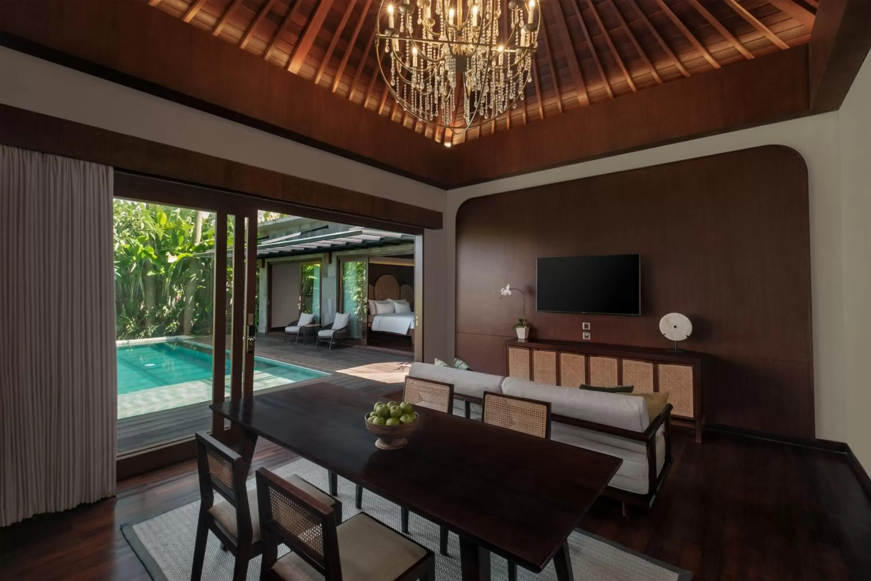 Living room, Pool View in The Garcia Ubud Hotel & Resort