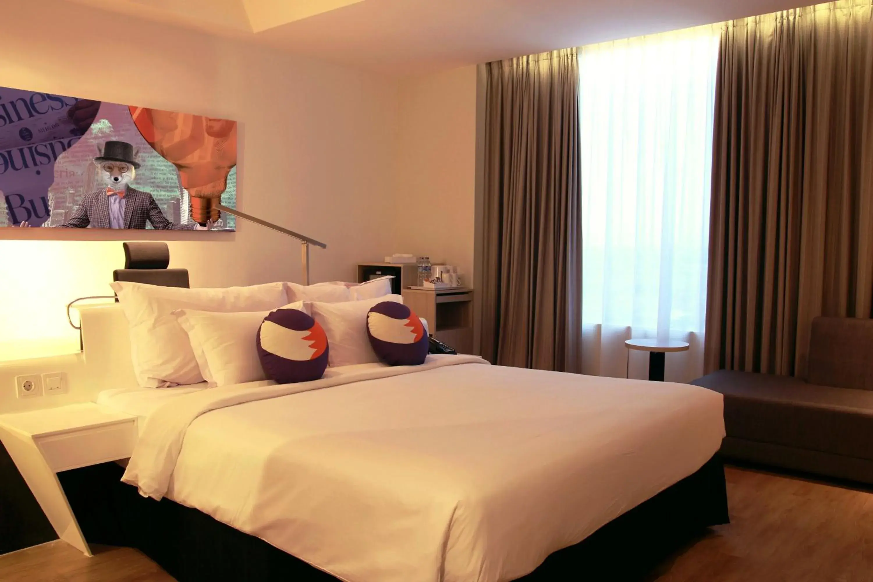 Bed in FOX Hotel Pekanbaru