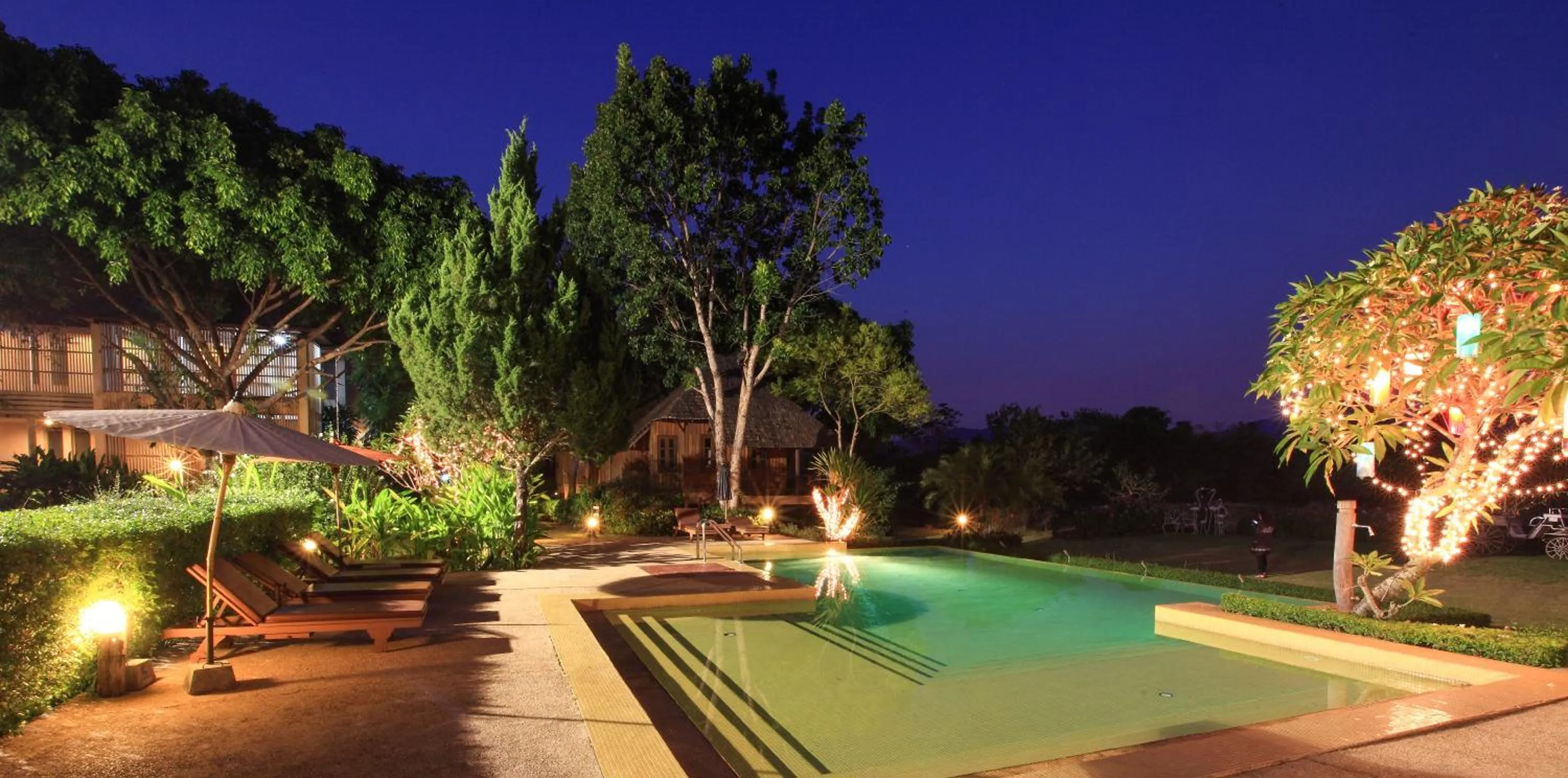 Pool view in Belle Villa Resort, Pai