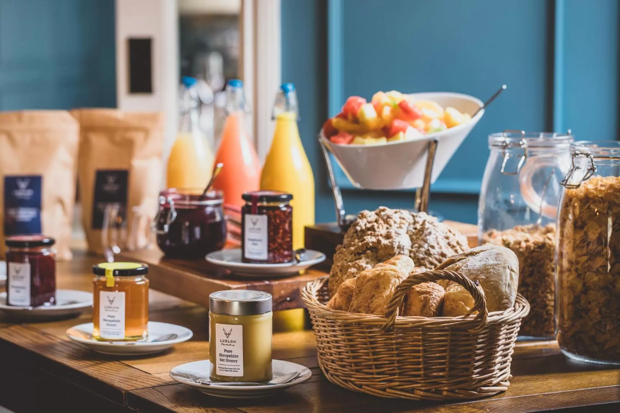 Continental breakfast in The Clive Arms