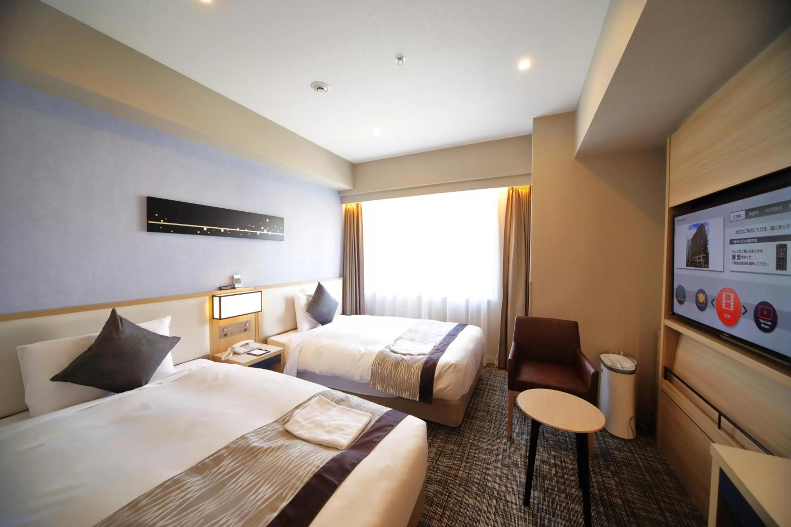 Bed in Hotel Sunroute Asakusa