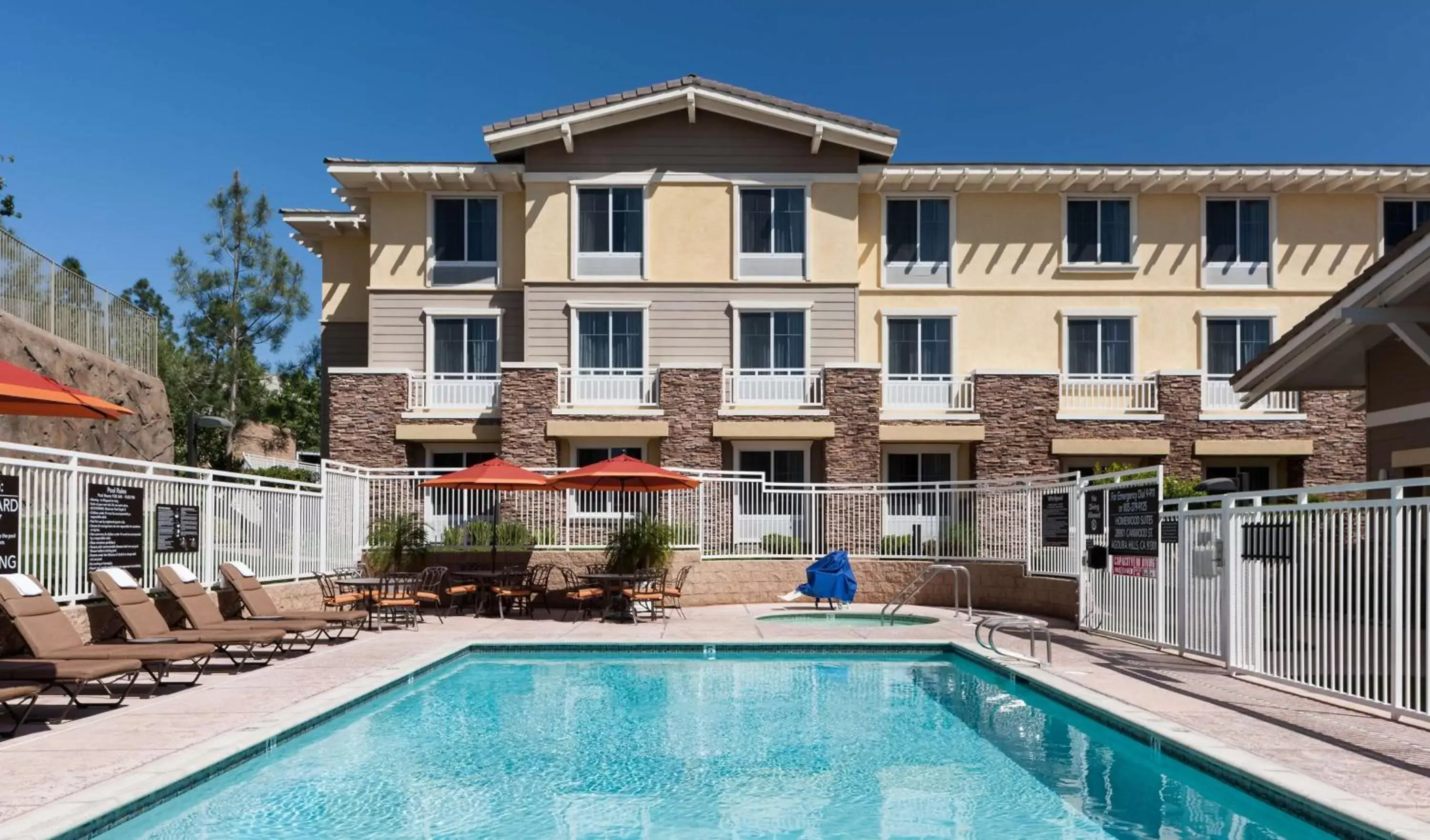 Pool view, Property Building in Homewood Suites by Hilton Agoura Hills