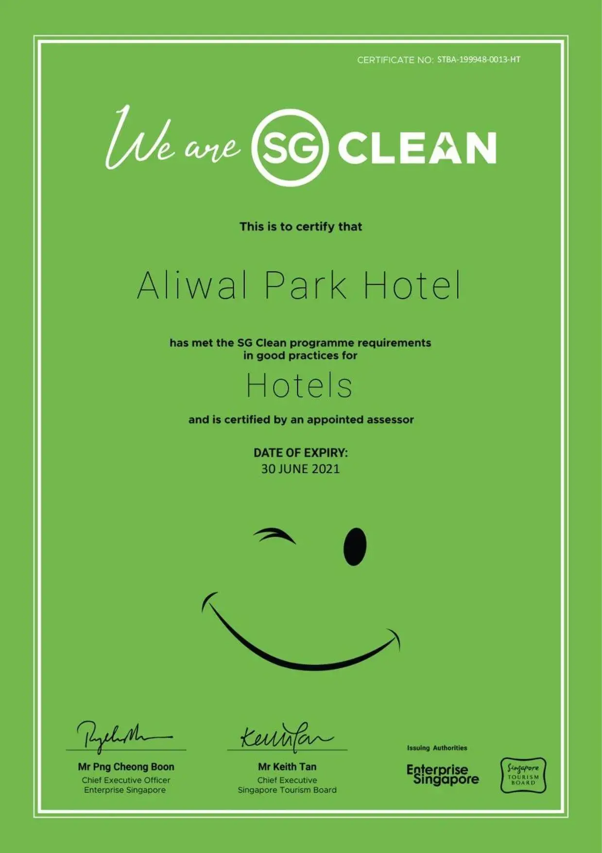 Logo/Certificate/Sign in Aliwal Park Hotel