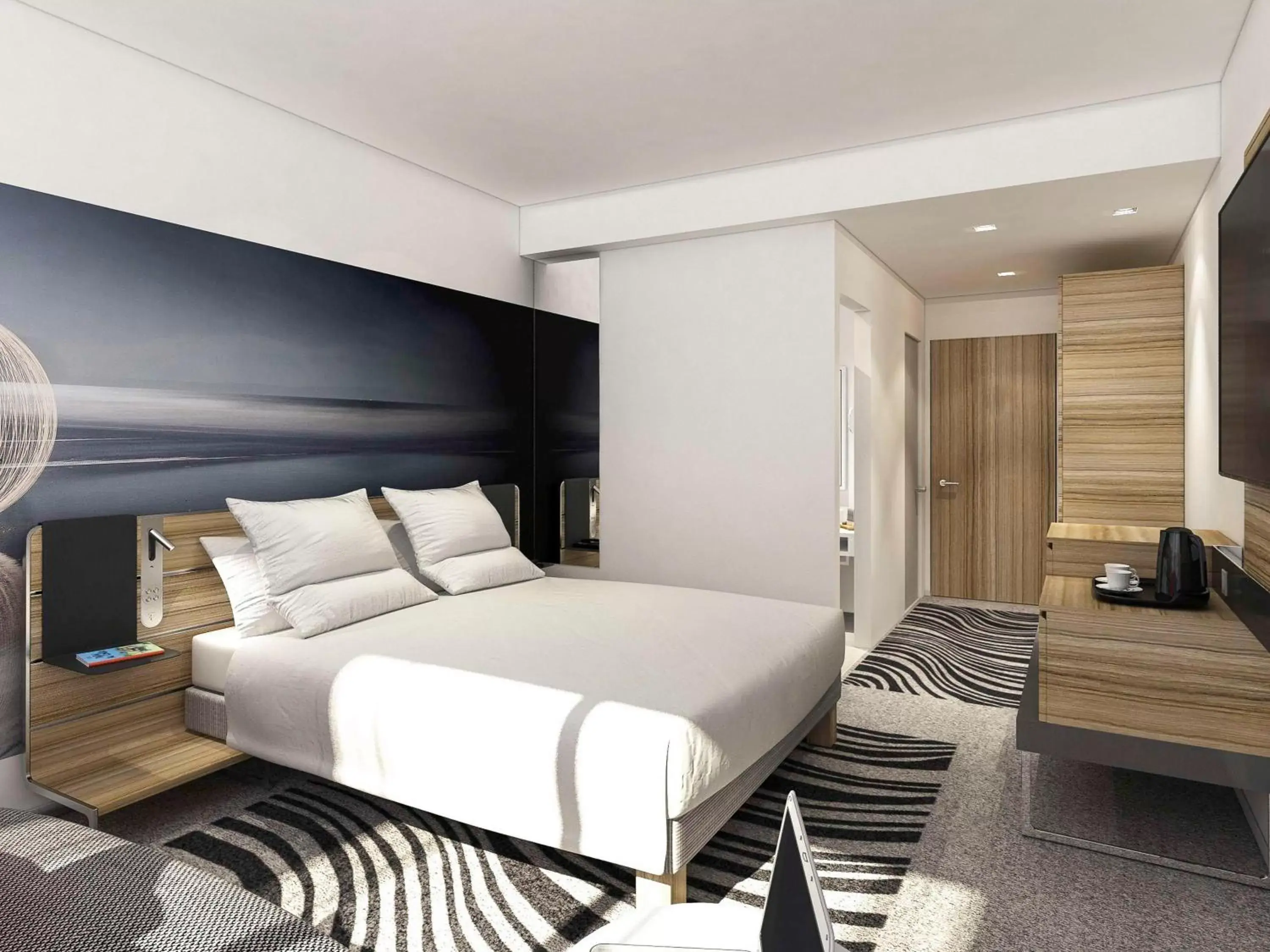Bedroom, Bed in Novotel London Canary Wharf