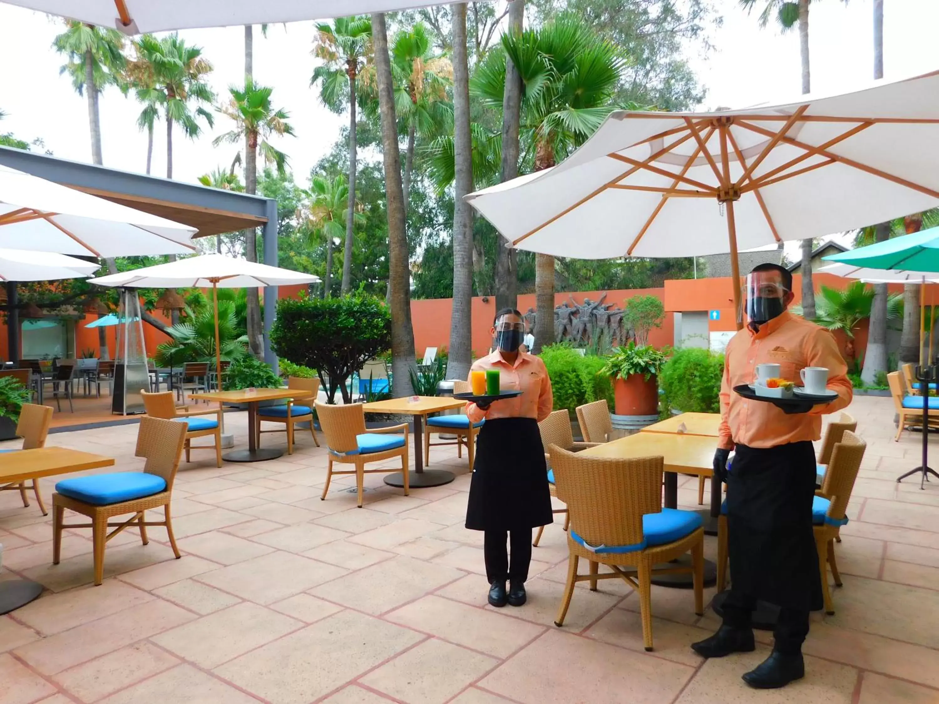 Patio, Restaurant/Places to Eat in Hotel Palacio Azteca