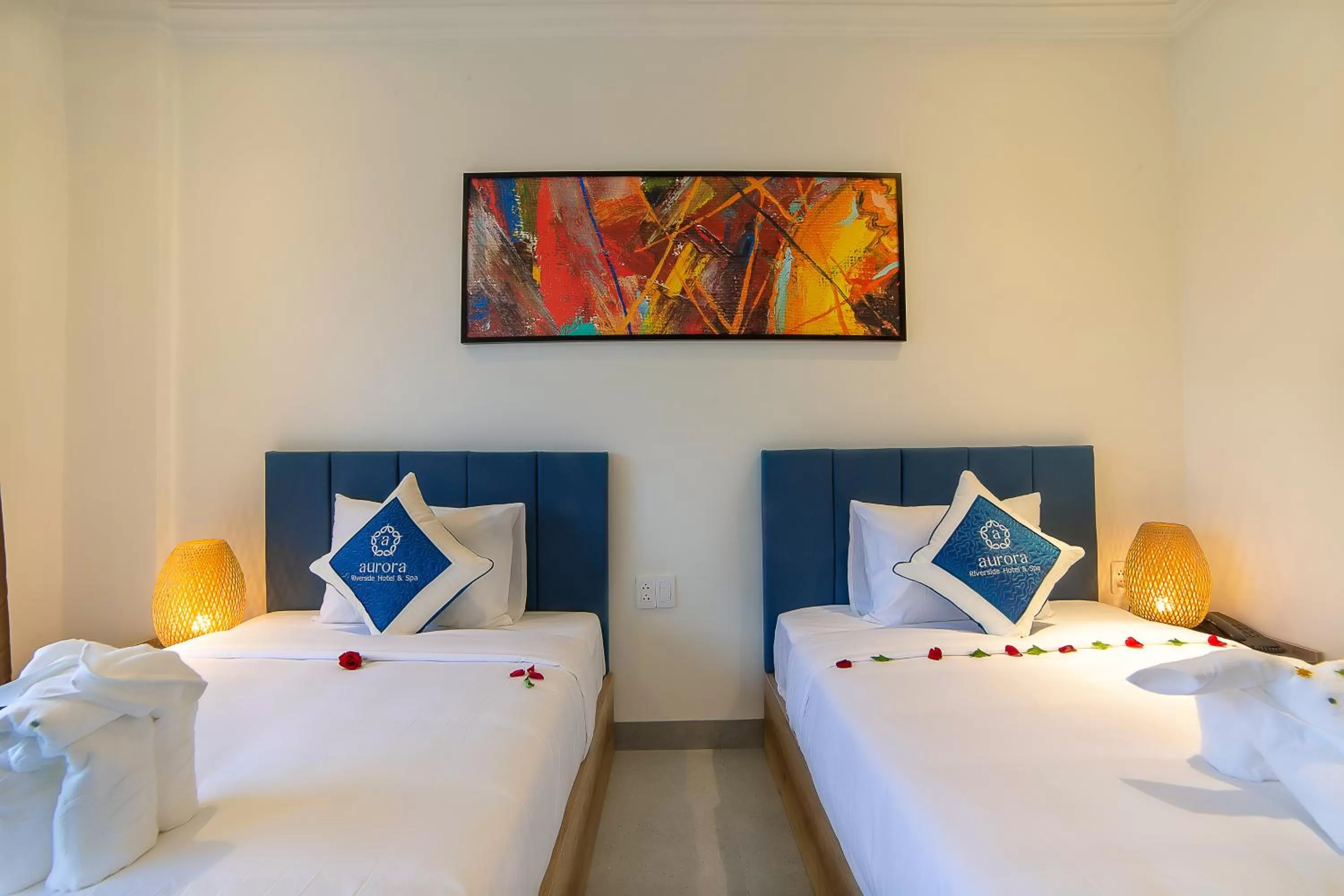 Bed in Hoi An Aurora Riverside Hotel and Spa