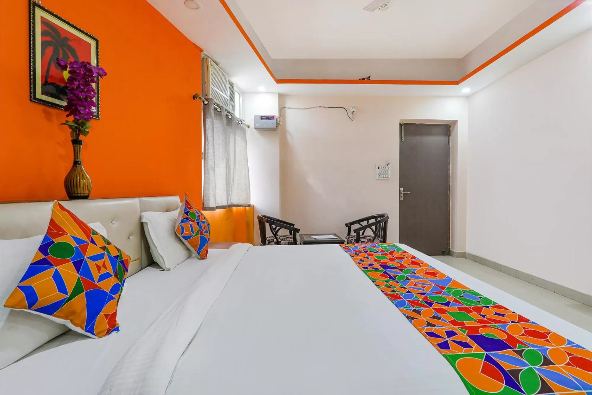 Bed in FabHotel Vinayaka